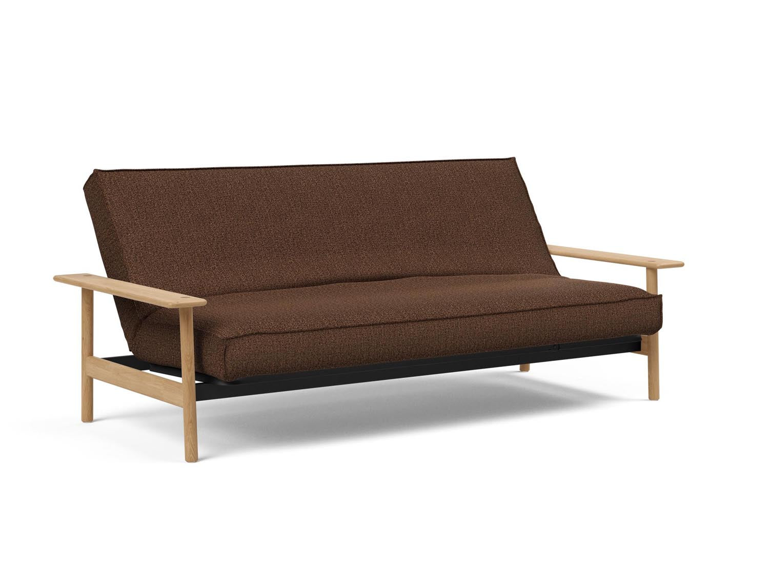 Erleben Sie das Balder Bettsofa 140 Sharp Plus Cover Soft Spring von Innovation Living – stilvolles skandinavisches Design, das Komfort und Vielseitigkeit für Ihr Zuhause bietet.