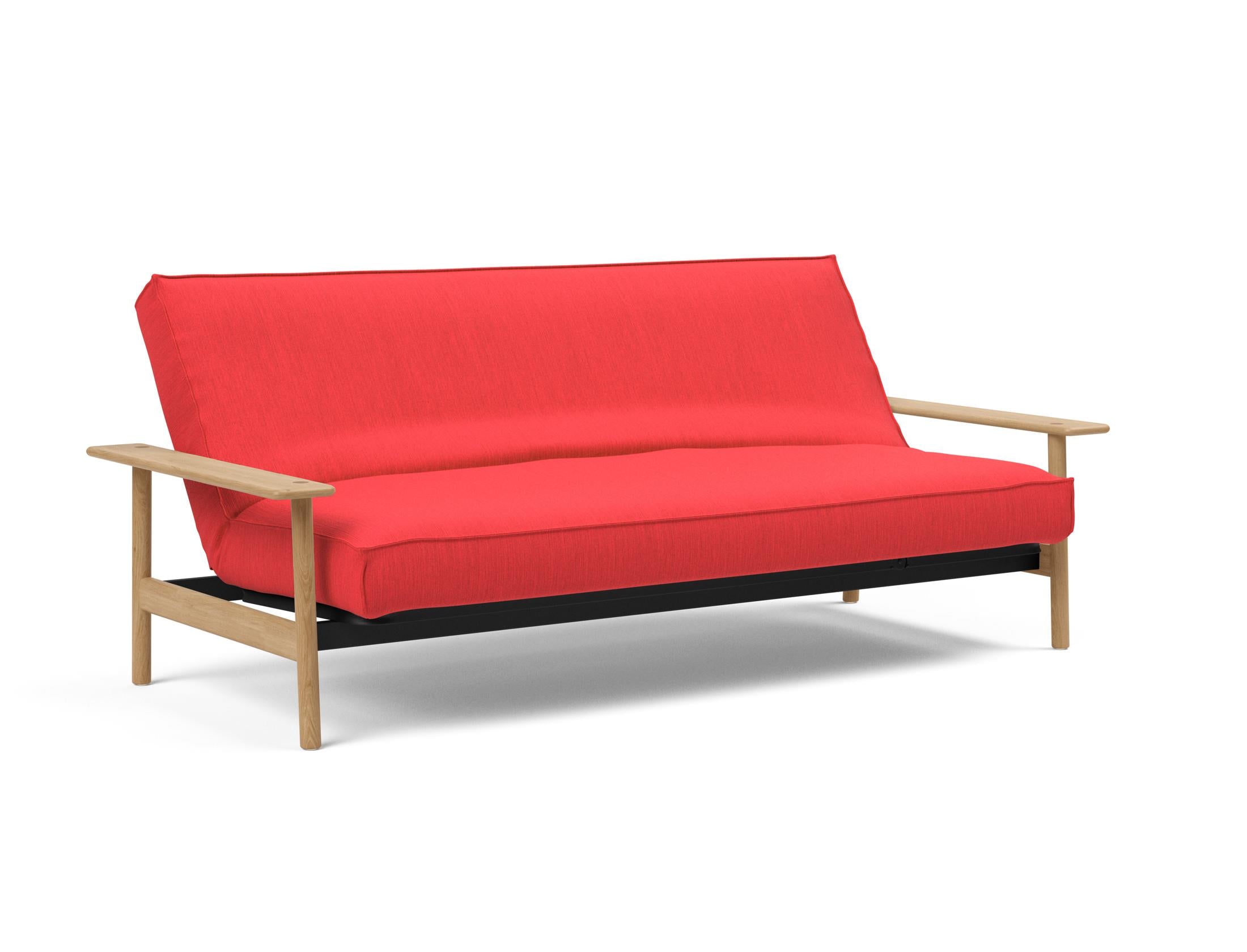 Erleben Sie das Balder Bettsofa 140 Sharp Plus Cover Soft Spring von Innovation Living – stilvolles skandinavisches Design, das Komfort und Vielseitigkeit für Ihr Zuhause bietet.