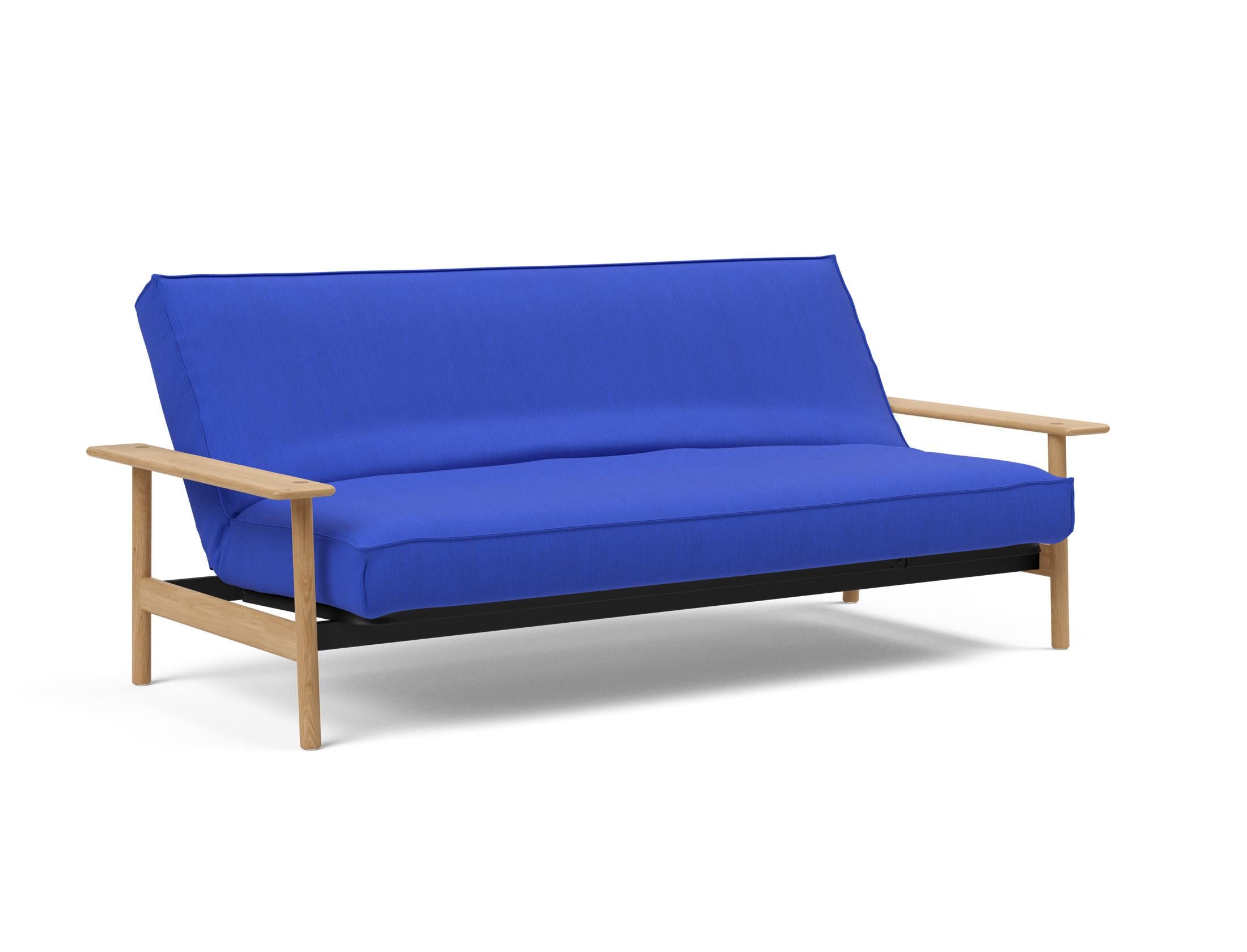 Erleben Sie das Balder Bettsofa 140 Sharp Plus Cover Soft Spring von Innovation Living – stilvolles skandinavisches Design, das Komfort und Vielseitigkeit für Ihr Zuhause bietet.