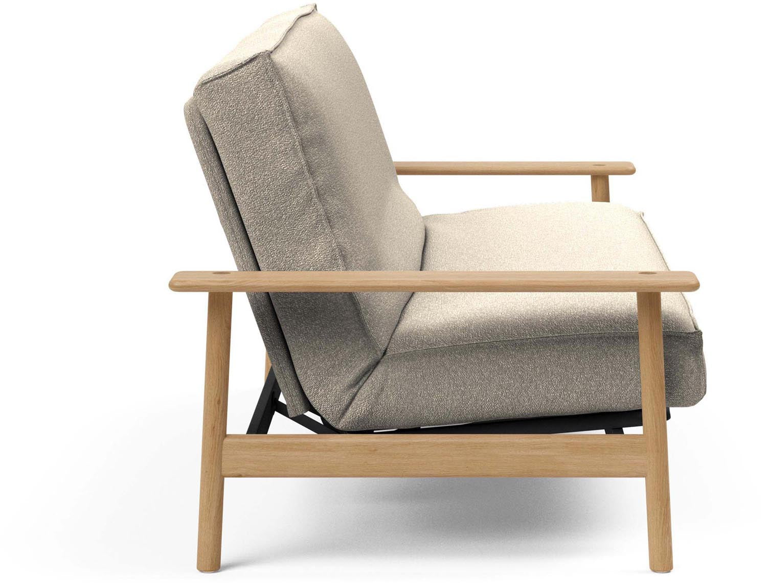 Erleben Sie das Balder Bettsofa 140 Sharp Plus Cover Latex von Innovation Living – eine perfekte Kombination aus modernem Stil und optimalem Schlafkomfort.