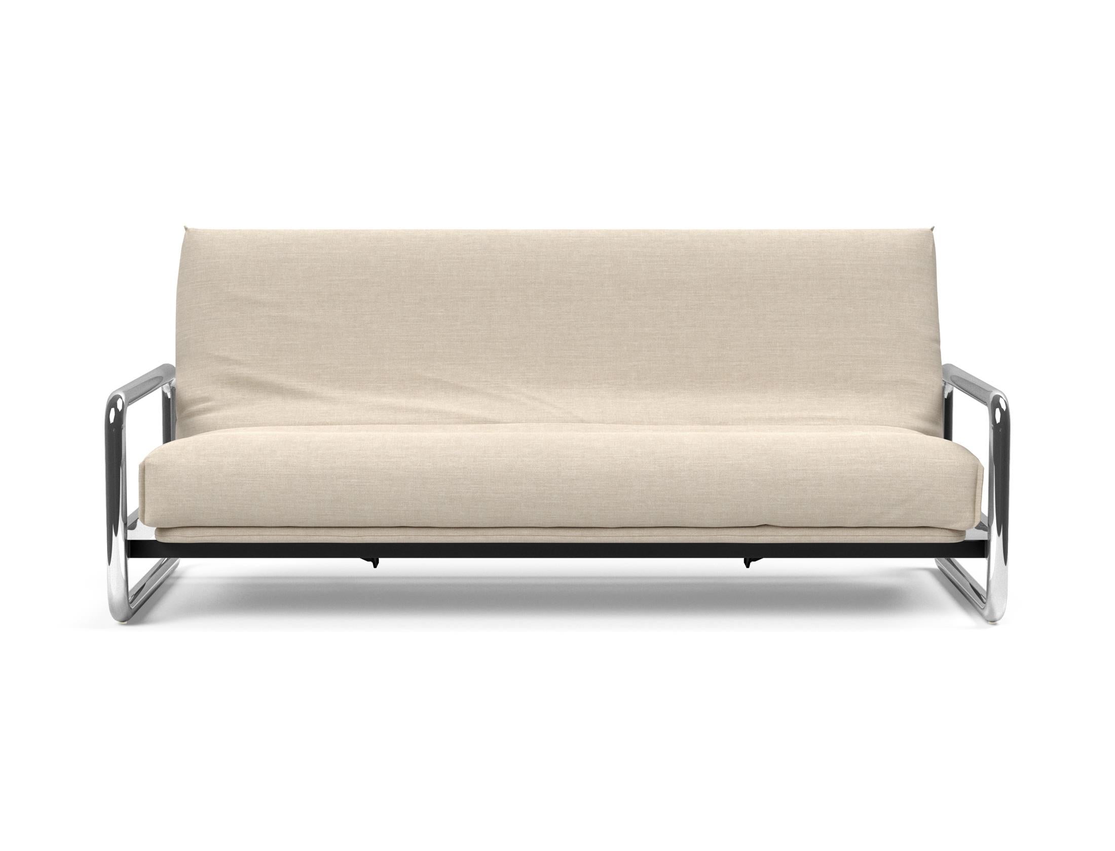 Elegantes Lomira Schlafsofa 140 mit weichem Gestellbezug, ideal für gemütliche Nächte und stilvolle Einrichtung.