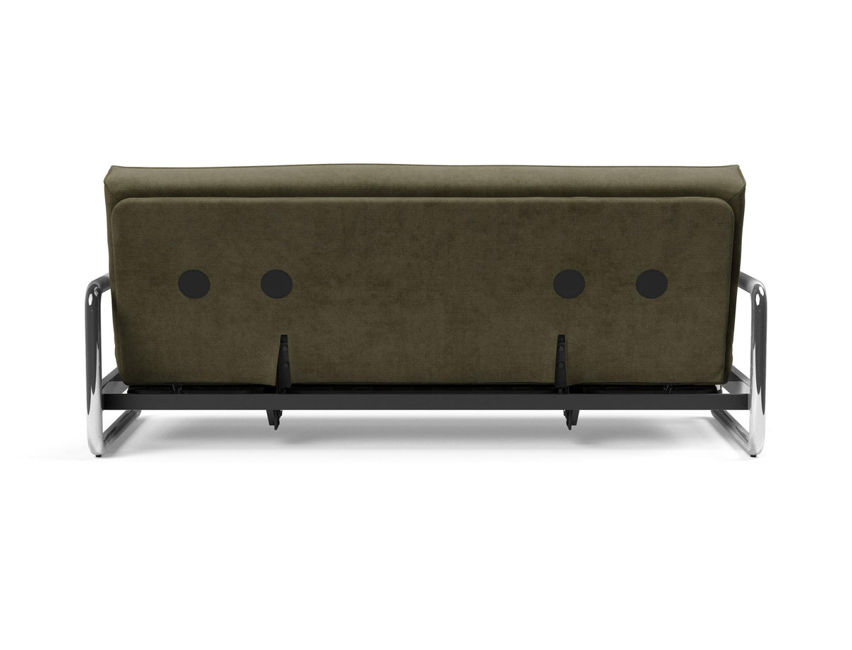 Lomira Schlafsofa 140 Sharp Plus mit Gestellbezug Soft Spring in 316 Cordufine Pine Green präsentiert im Onlineshop von KAQTU Design AG. Bettsofa ist von Innovation Living