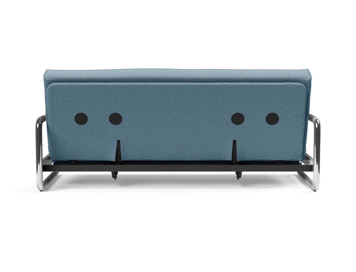 Lomira Schlafsofa 140 Sharp Plus mit Gestellbezug Soft Spring in 525 Mixed Dance Light Blue präsentiert im Onlineshop von KAQTU Design AG. Bettsofa ist von Innovation Living