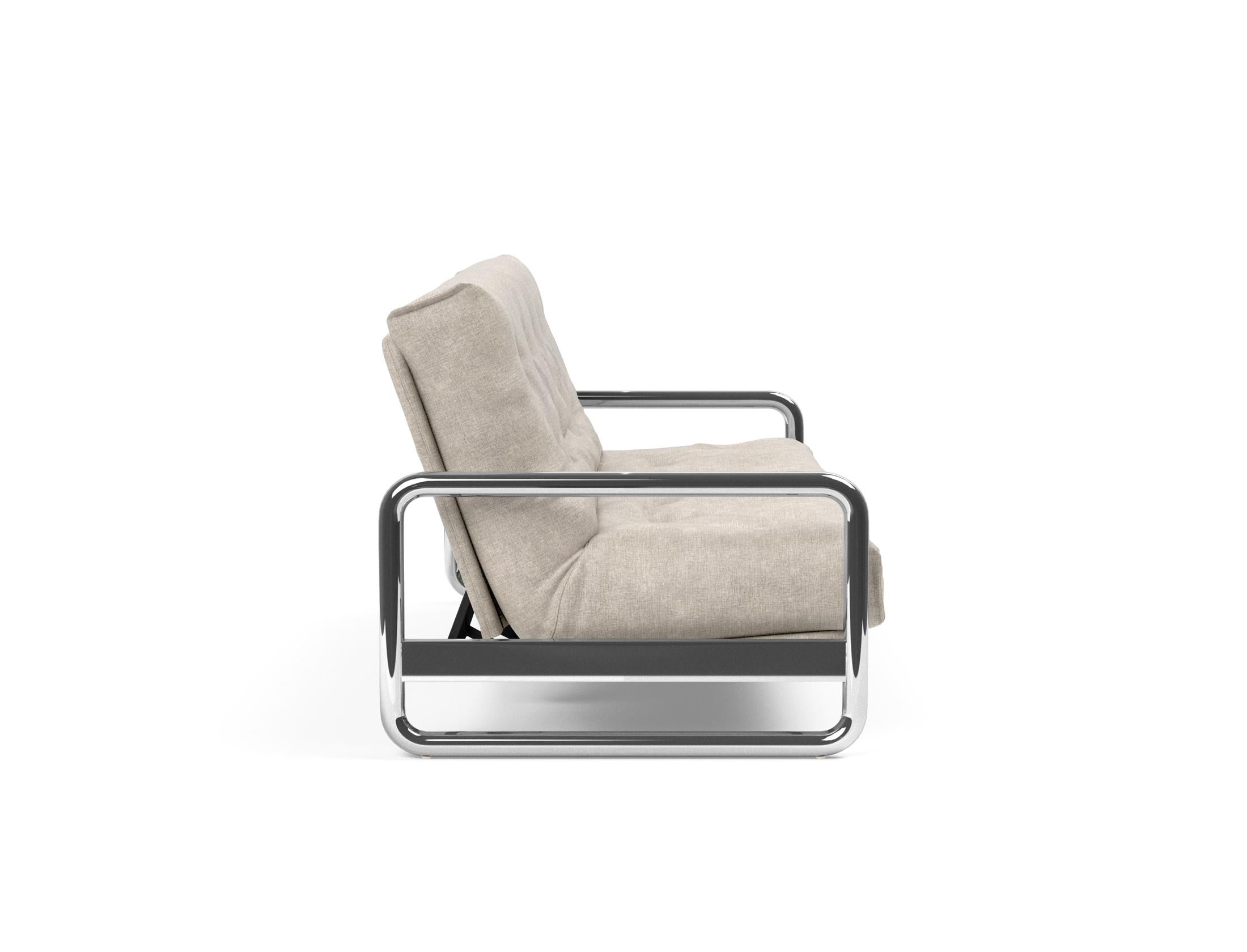 Erleben Sie das Lomira Schlafsofa 140 Nordic von Innovation Living – elegantes skandinavisches Design und optimaler Komfort dank Soft Spring Bezug.