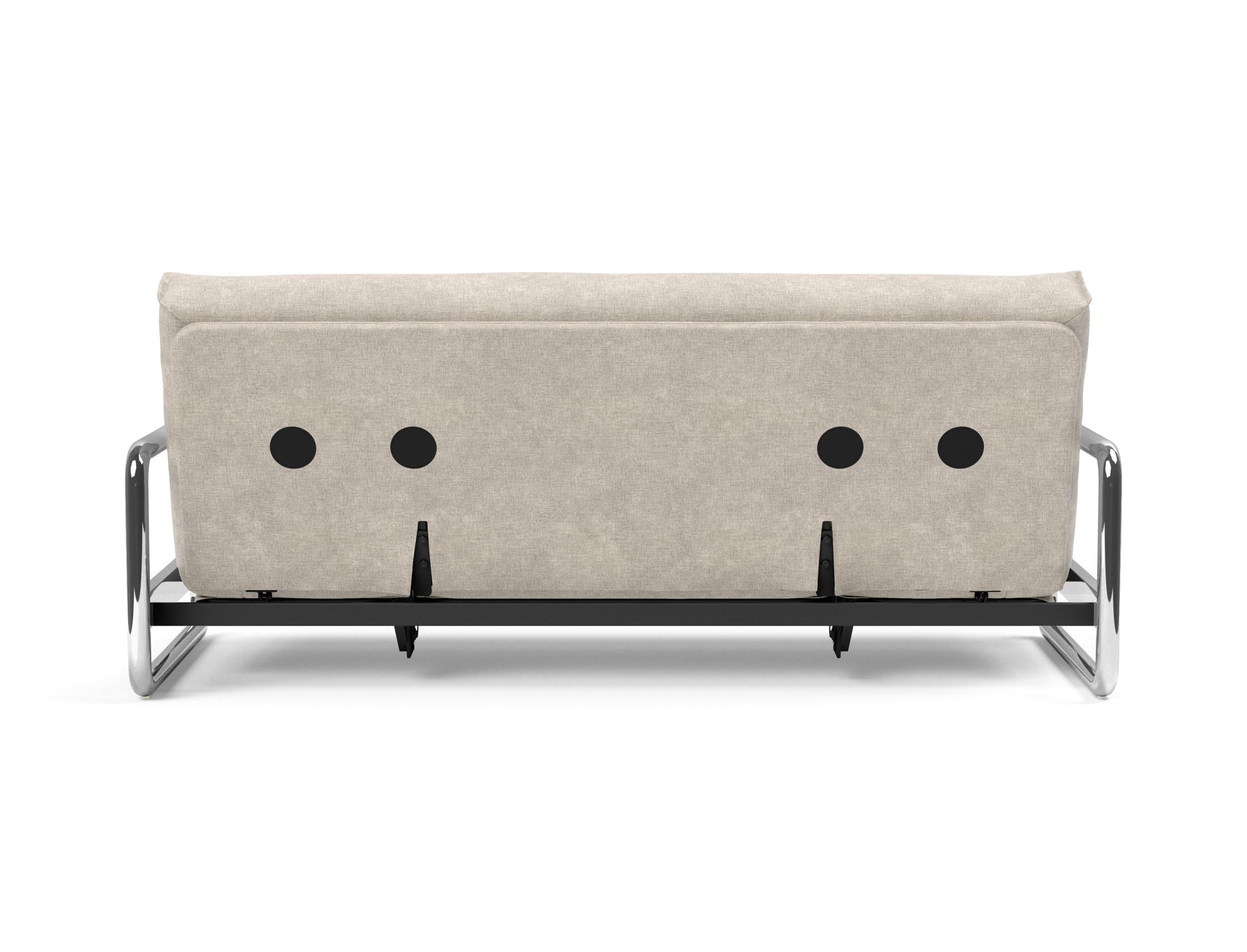 Entdecken Sie das Lomira Schlafsofa 140 Nordic von Innovation Living – stilvolles skandinavisches Design trifft auf höchsten Schlafkomfort mit Soft Spring Bezug.