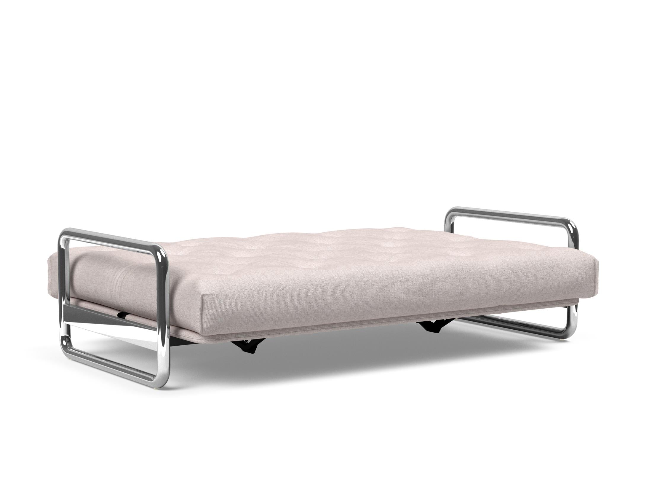 Entdecken Sie das Lomira Schlafsofa 140 Nordic von Innovation Living – stilvolles skandinavisches Design trifft auf höchsten Schlafkomfort mit Soft Spring Bezug.