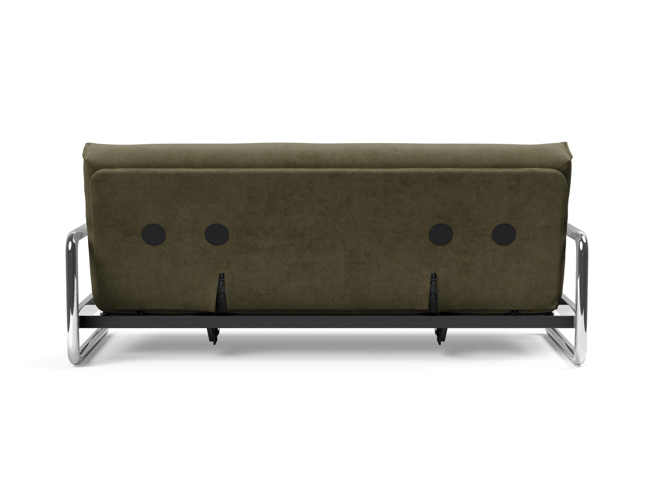 Entdecken Sie das Lomira Schlafsofa 140 Nordic von Innovation Living – stilvolles skandinavisches Design trifft auf höchsten Schlafkomfort mit Soft Spring Bezug.