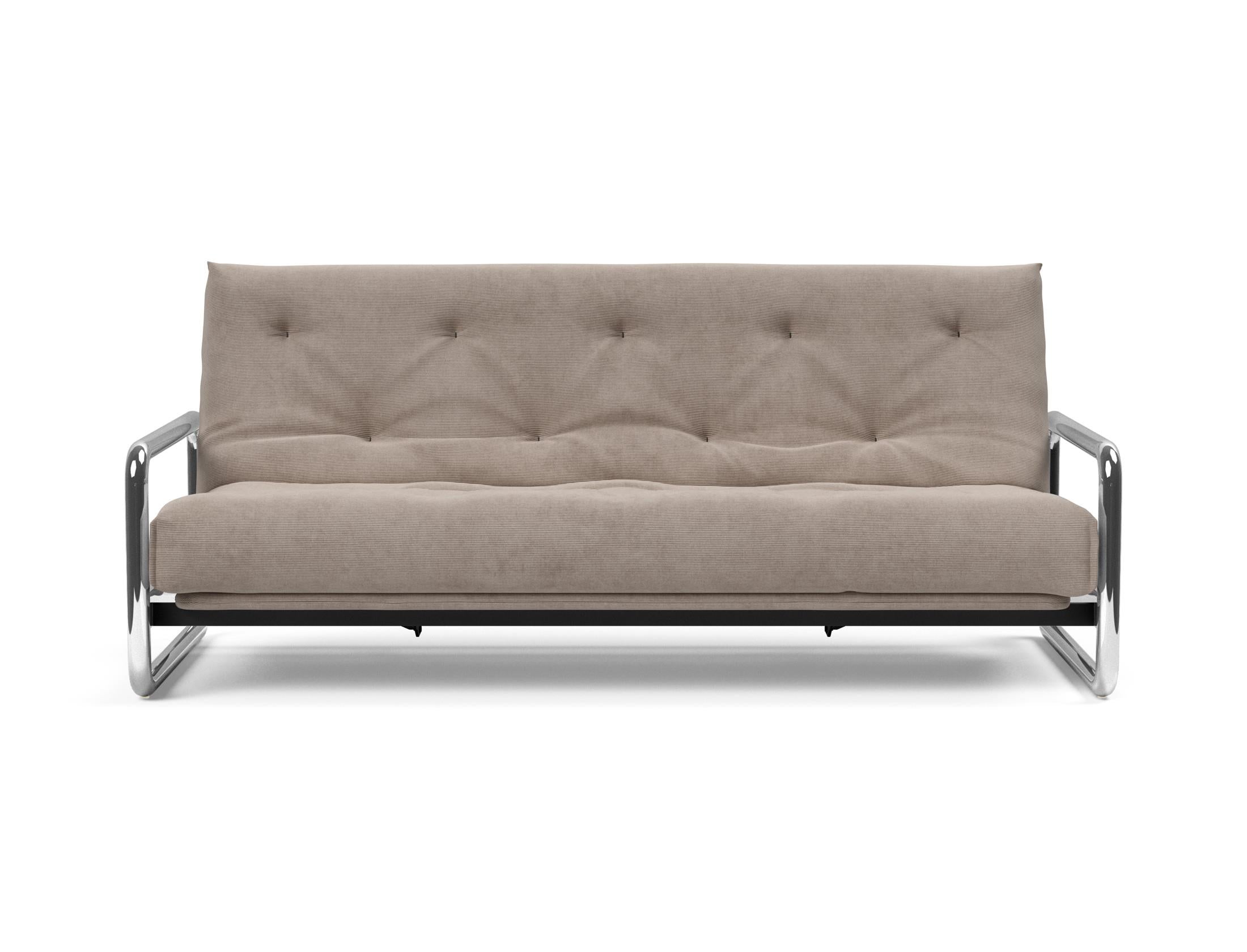 Erleben Sie das Lomira Schlafsofa 140 Nordic von Innovation Living – elegantes skandinavisches Design und optimaler Komfort dank Soft Spring Bezug.