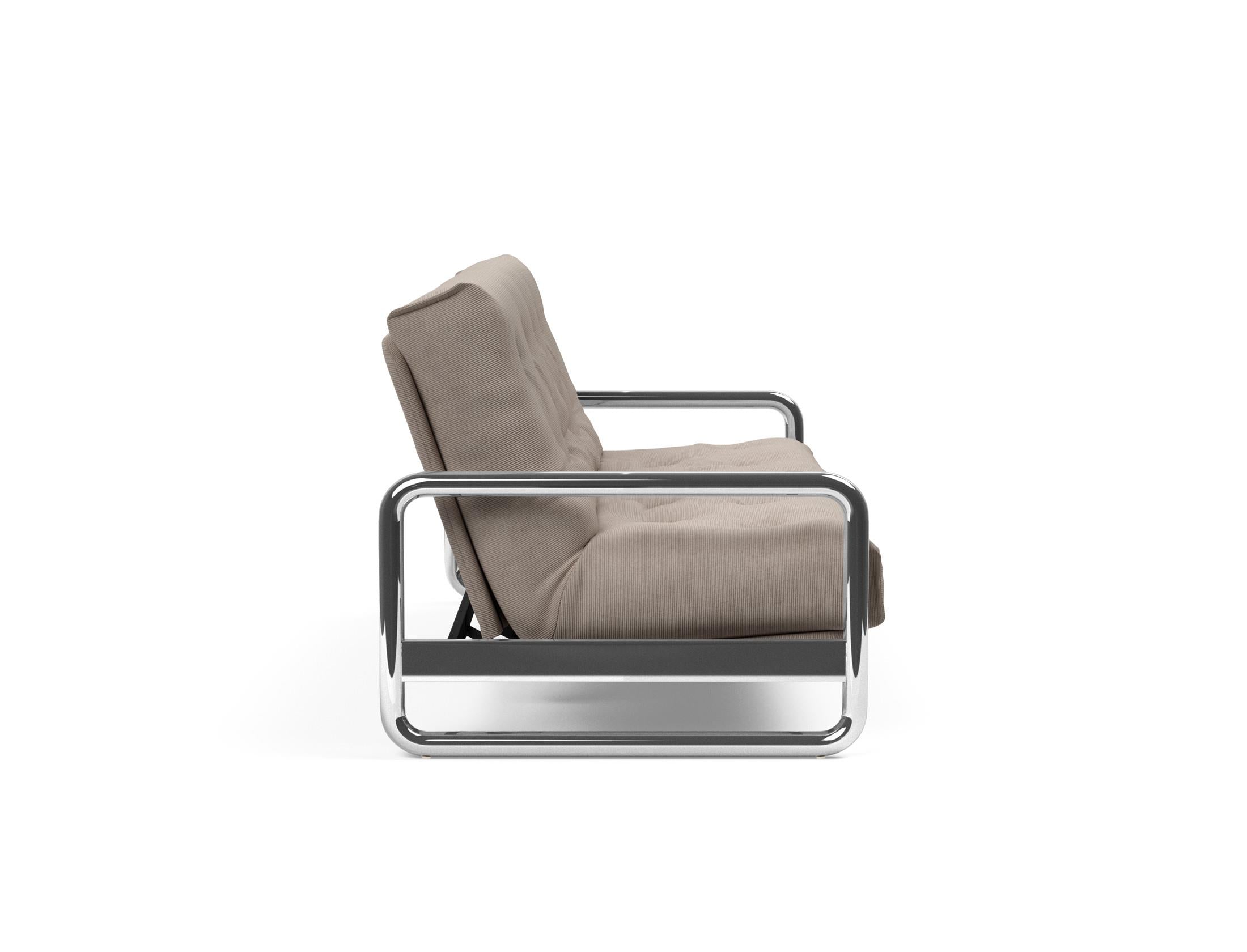 Erleben Sie das Lomira Schlafsofa 140 Nordic von Innovation Living – elegantes skandinavisches Design und optimaler Komfort dank Soft Spring Bezug.