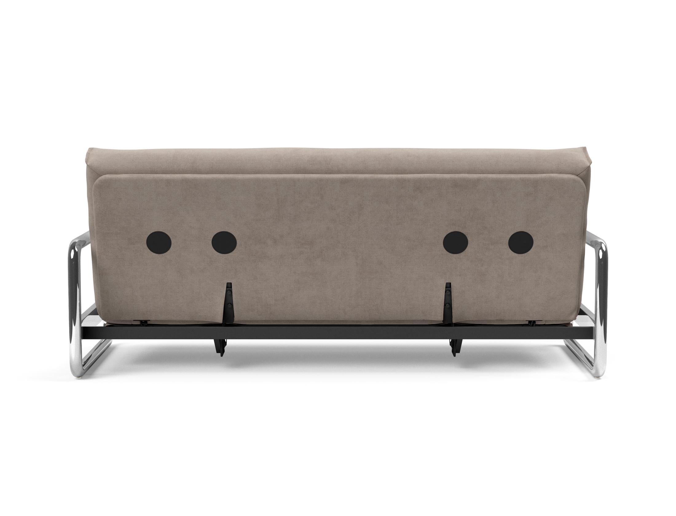 Erleben Sie das Lomira Schlafsofa 140 Nordic: stilvolles Industriedesign, bequeme Soft Spring-Matratze und robuste Bauweise für Ihr Zuhause.