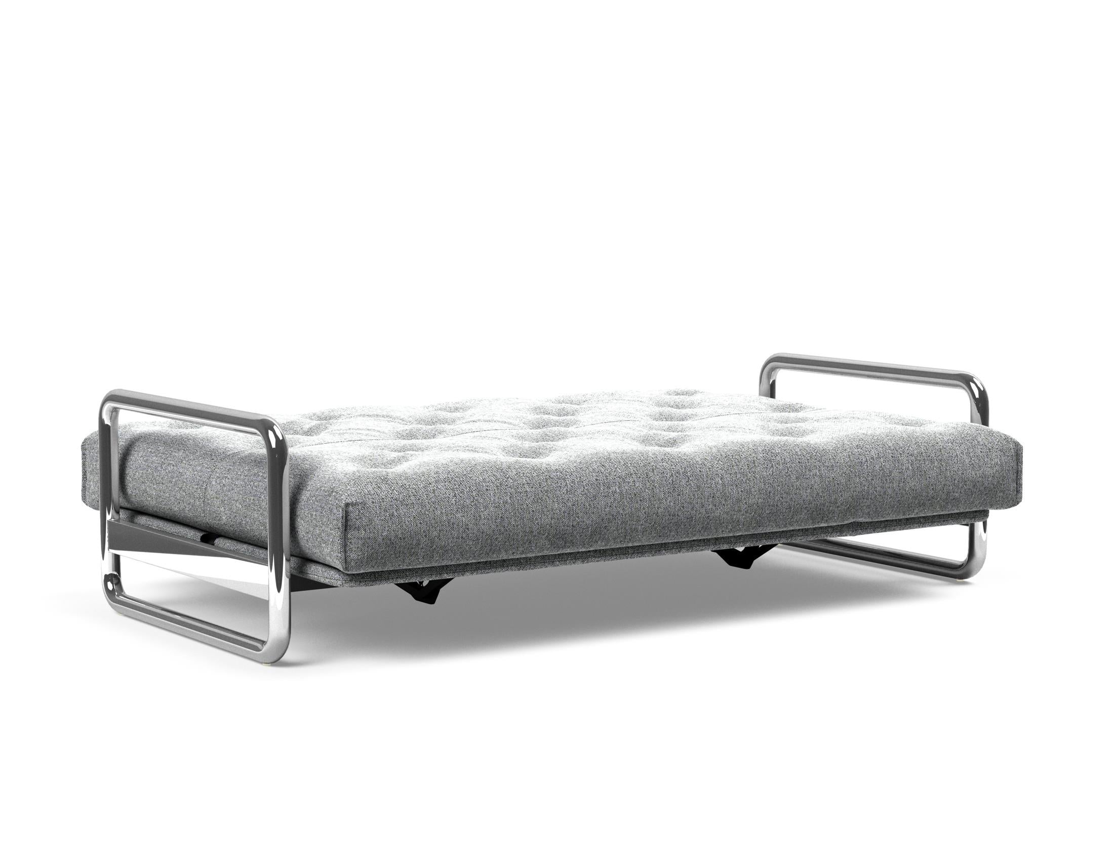 Entdecken Sie das Lomira Schlafsofa 140 Nordic von Innovation Living – stilvolles skandinavisches Design trifft auf höchsten Schlafkomfort mit Soft Spring Bezug.