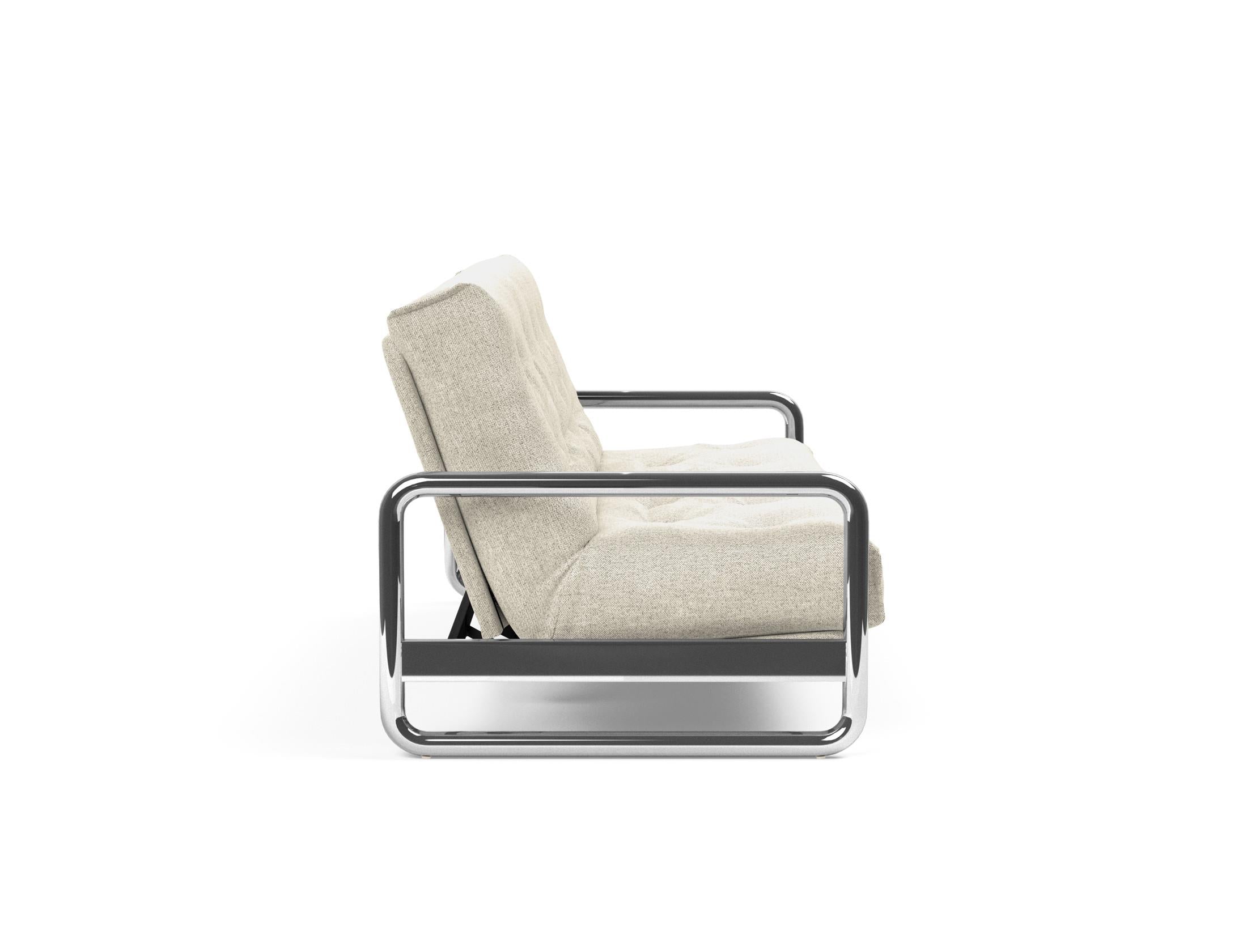 Erleben Sie das Lomira Schlafsofa 140 Nordic von Innovation Living – elegantes skandinavisches Design und optimaler Komfort dank Soft Spring Bezug.