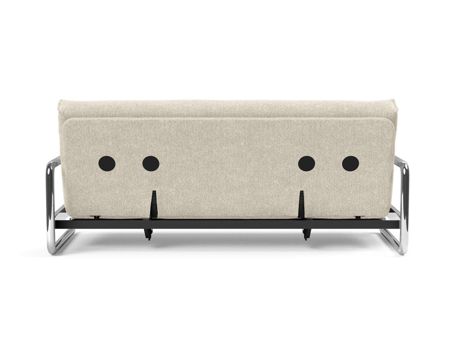 Entdecken Sie das Lomira Schlafsofa 140 Nordic von Innovation Living – stilvolles skandinavisches Design trifft auf höchsten Schlafkomfort mit Soft Spring Bezug.