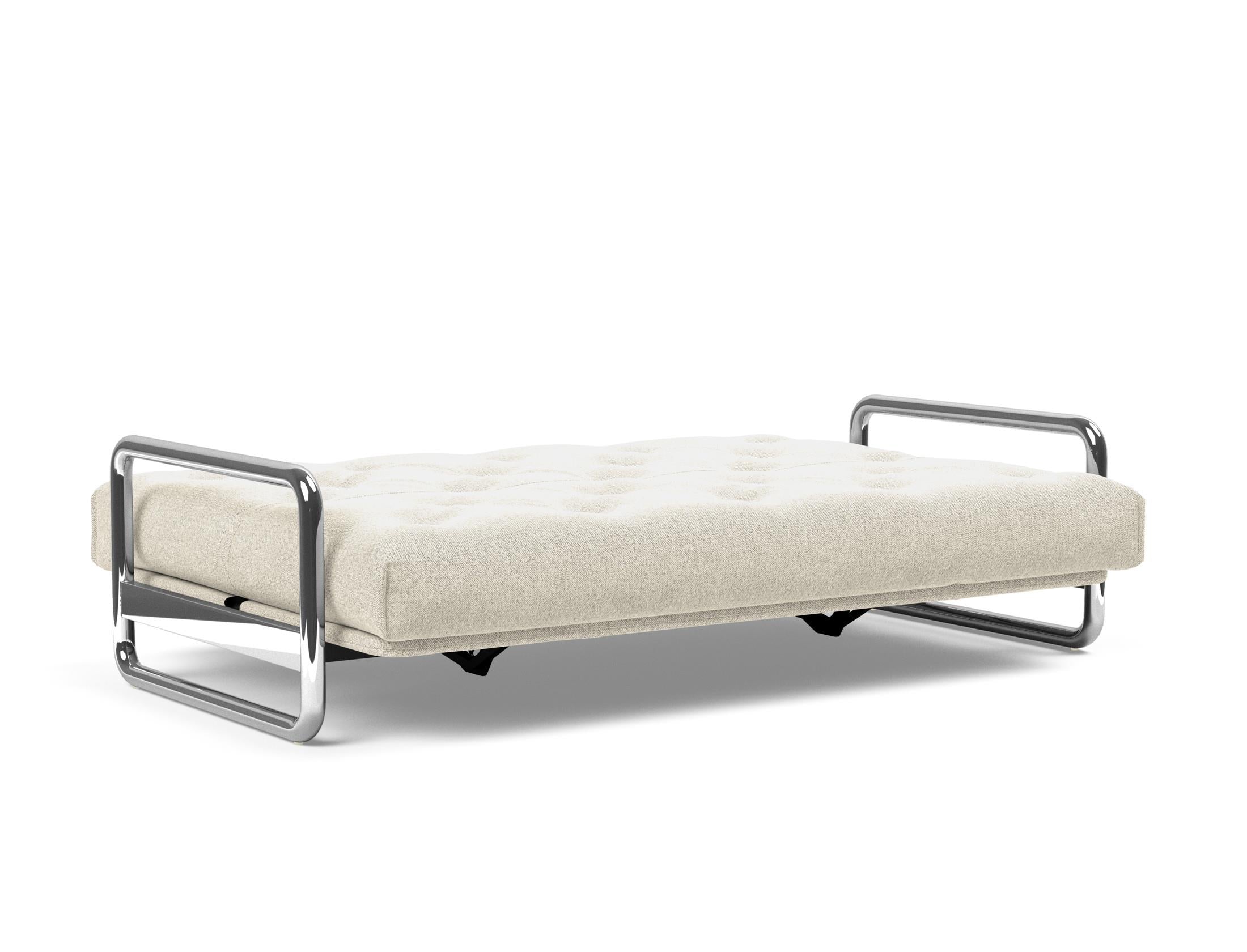Entdecken Sie das Lomira Schlafsofa 140 Nordic von Innovation Living – stilvolles skandinavisches Design trifft auf höchsten Schlafkomfort mit Soft Spring Bezug.