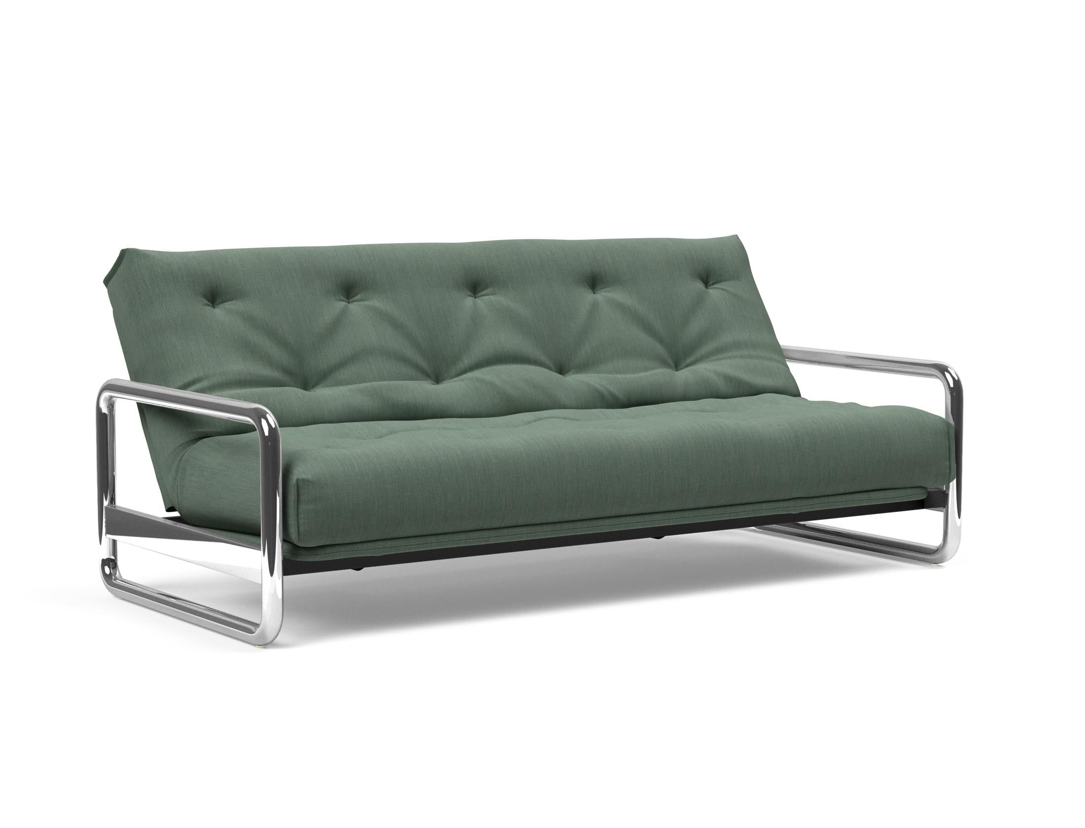 Entdecken Sie das Lomira Schlafsofa 140 Nordic von Innovation Living – stilvolles skandinavisches Design trifft auf höchsten Schlafkomfort mit Soft Spring Bezug.