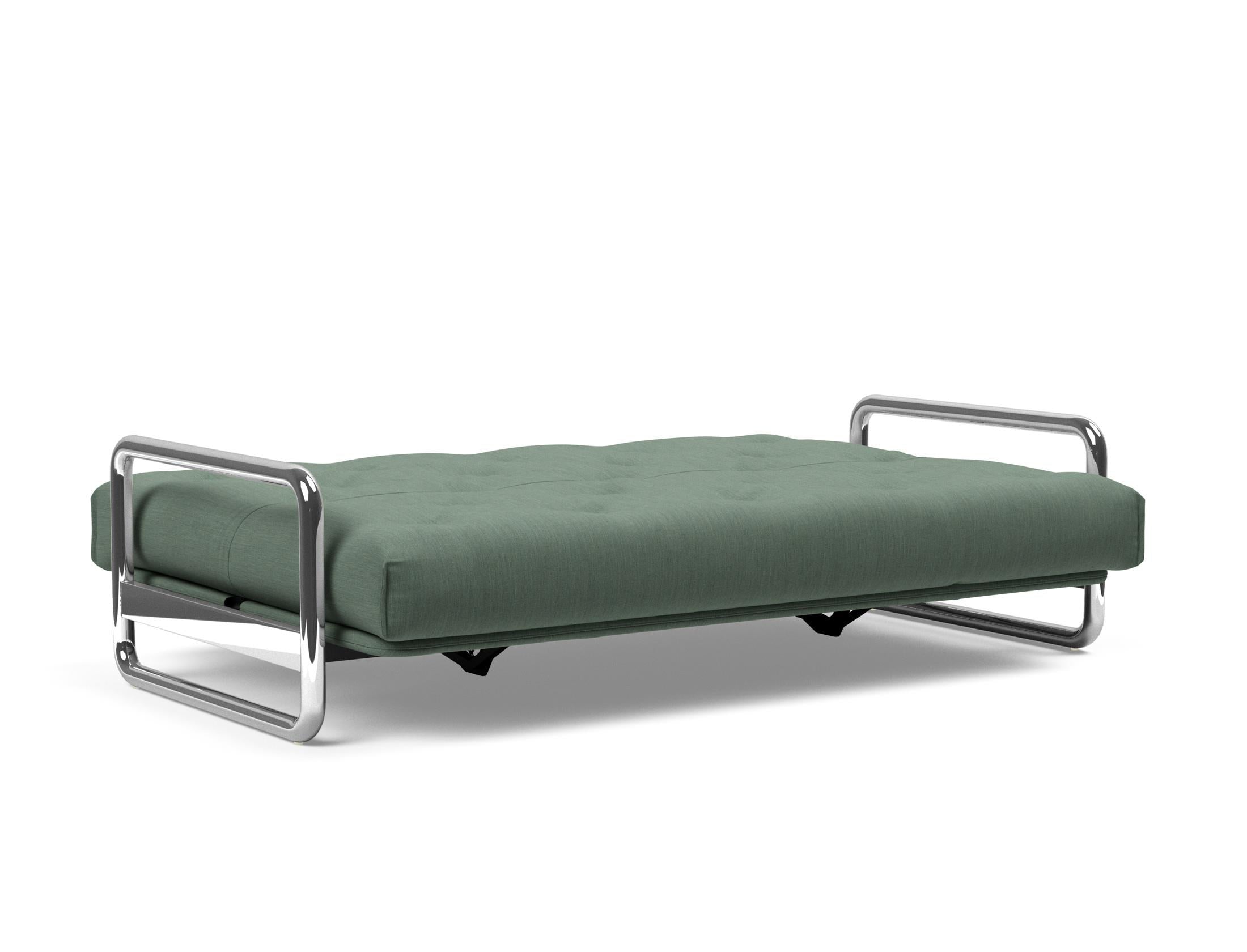 Entdecken Sie das Lomira Schlafsofa 140 Nordic von Innovation Living – stilvolles skandinavisches Design trifft auf höchsten Schlafkomfort mit Soft Spring Bezug.