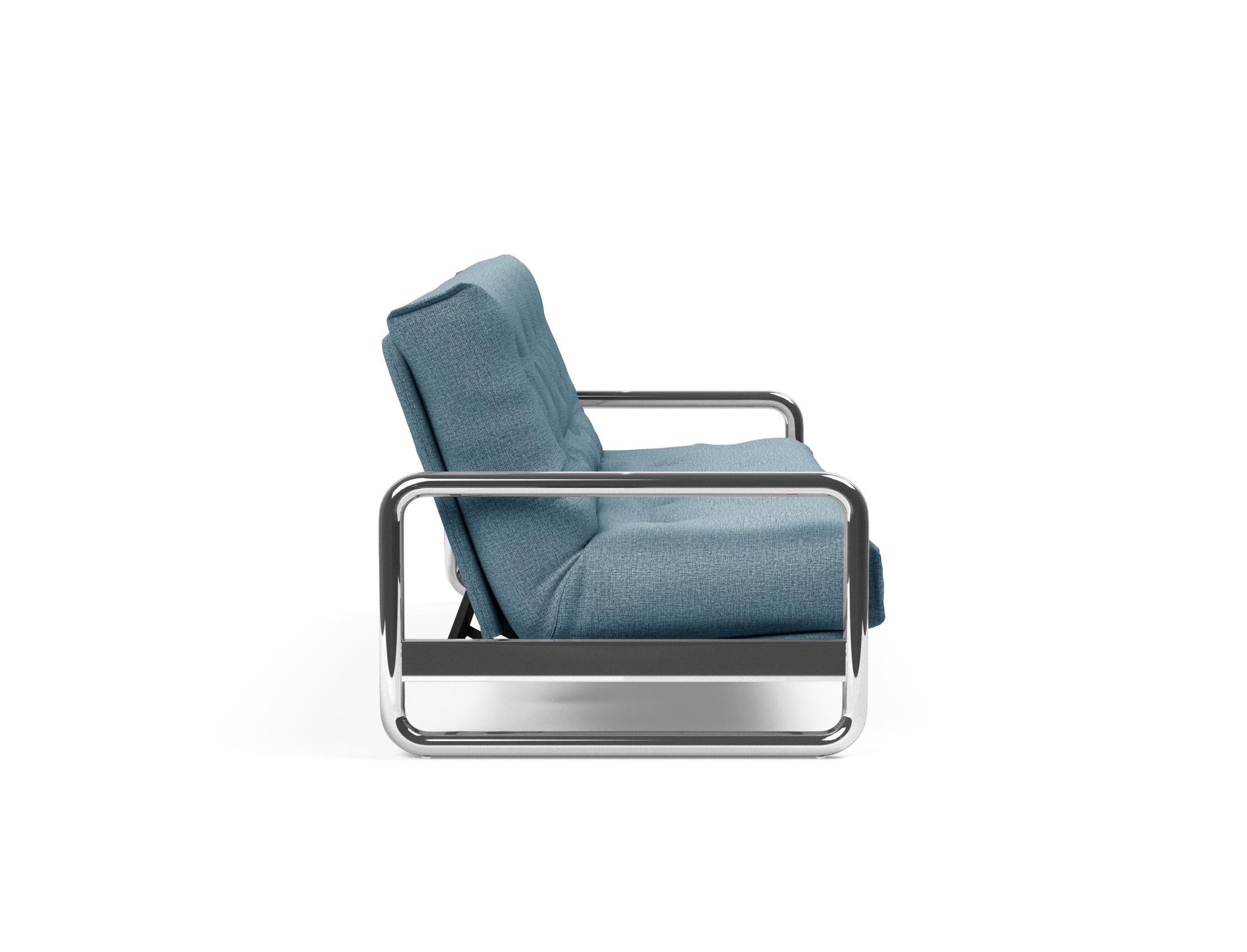 Entdecken Sie das Lomira Schlafsofa 140 Nordic von Innovation Living – stilvolles skandinavisches Design trifft auf höchsten Schlafkomfort mit Soft Spring Bezug.
