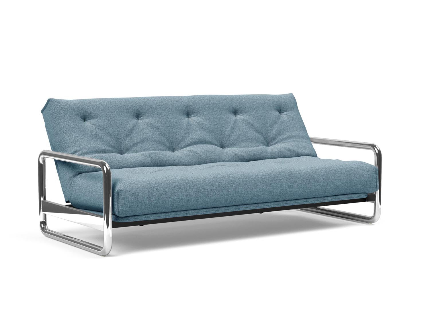Erleben Sie das Lomira Schlafsofa 140 Nordic von Innovation Living – elegantes skandinavisches Design und optimaler Komfort dank Soft Spring Bezug.