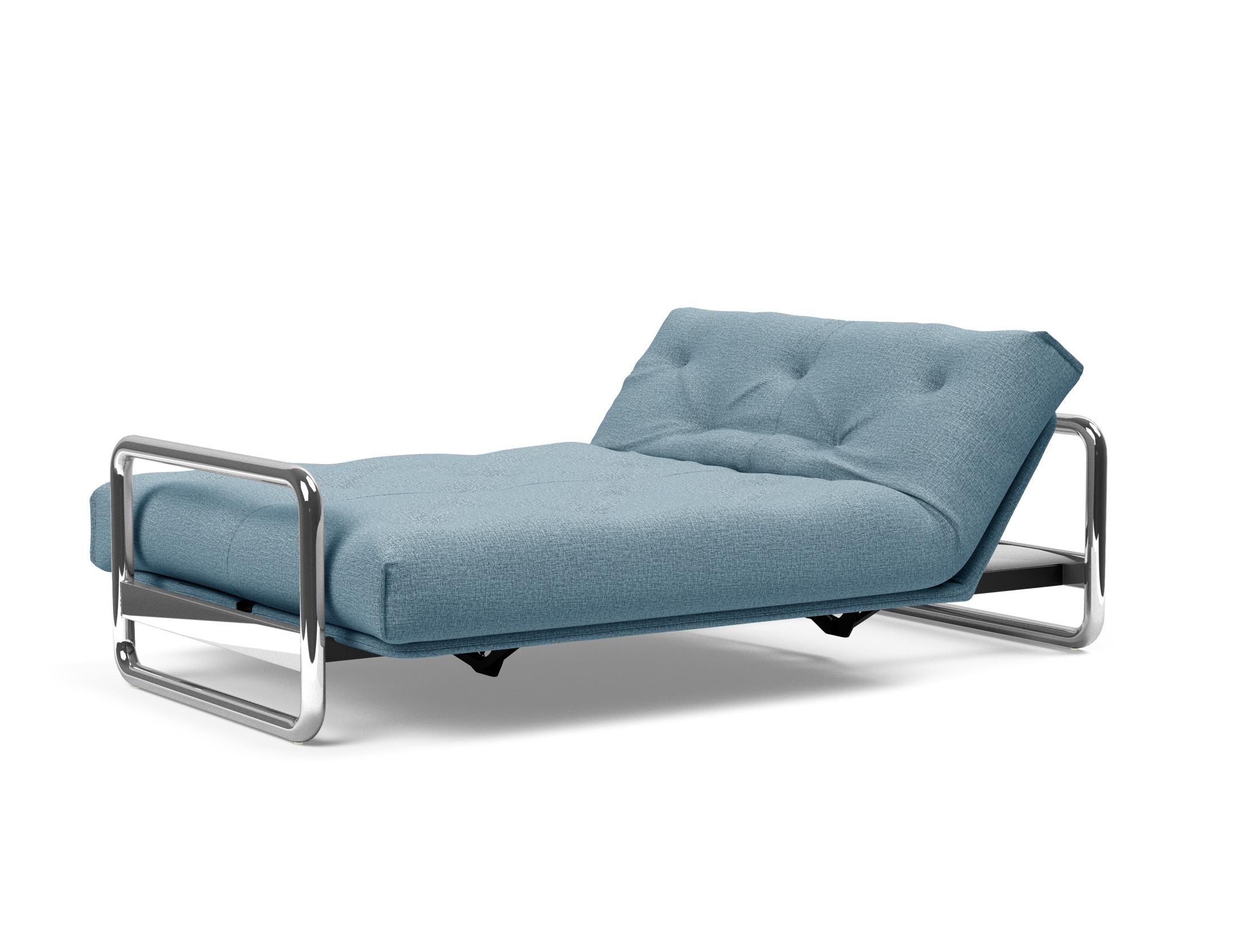 Entdecken Sie das Lomira Schlafsofa 140 Nordic von Innovation Living – stilvolles skandinavisches Design trifft auf höchsten Schlafkomfort mit Soft Spring Bezug.