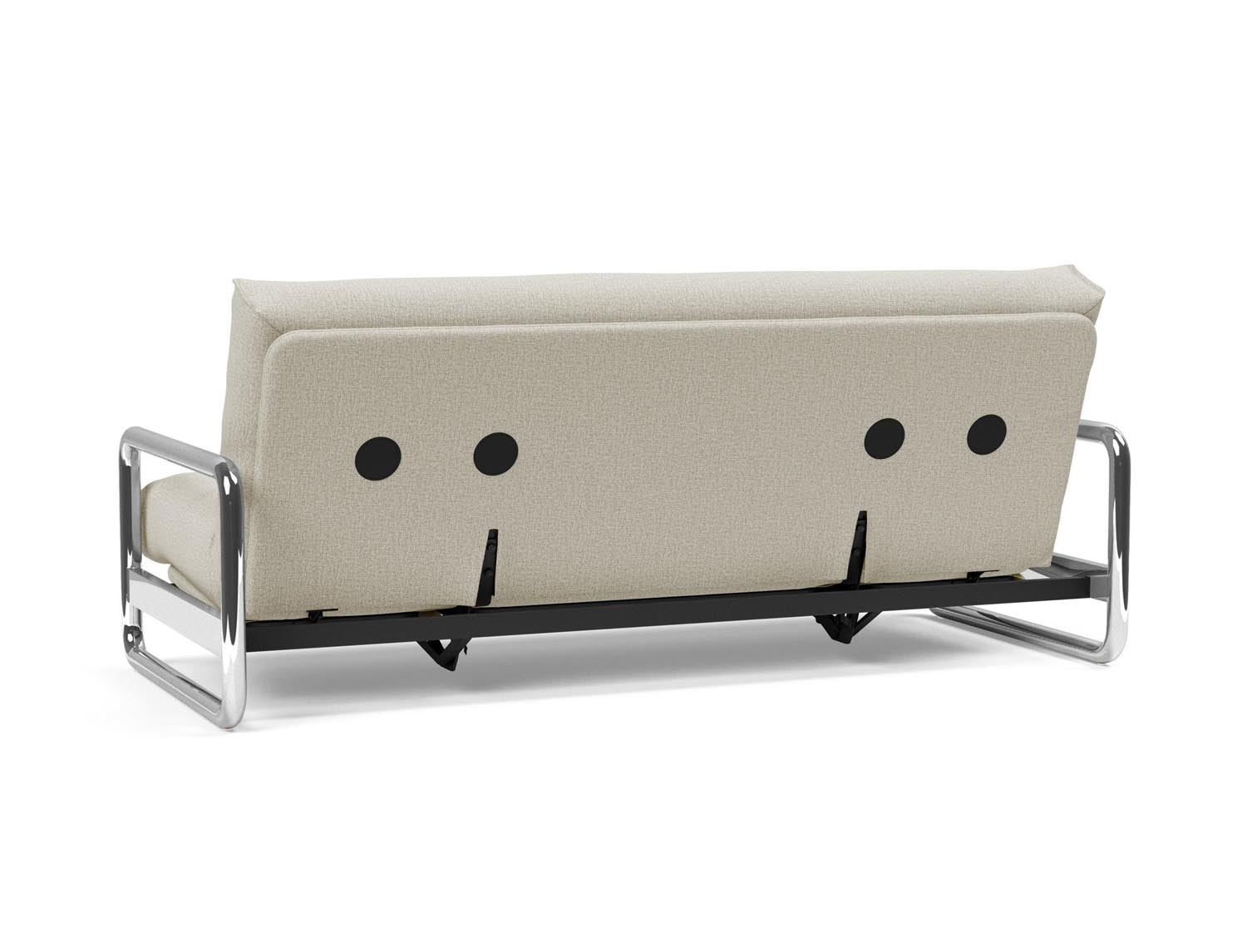 Entdecken Sie das Lomira Schlafsofa 140 Nordic von Innovation Living – stilvolles skandinavisches Design trifft auf höchsten Schlafkomfort mit Soft Spring Bezug.