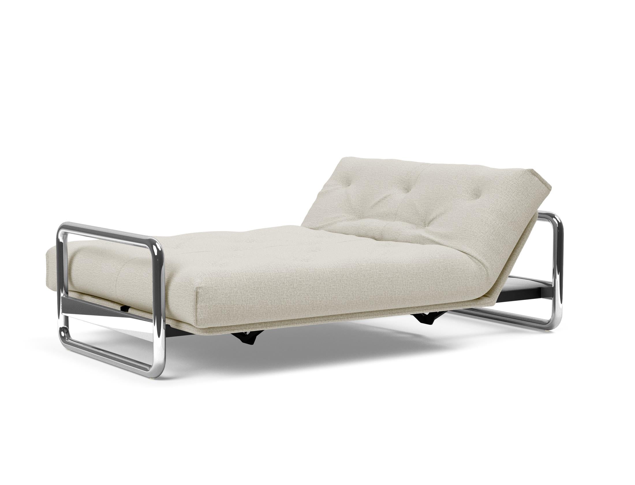 Entdecken Sie das Lomira Schlafsofa 140 Nordic von Innovation Living – stilvolles skandinavisches Design trifft auf höchsten Schlafkomfort mit Soft Spring Bezug.