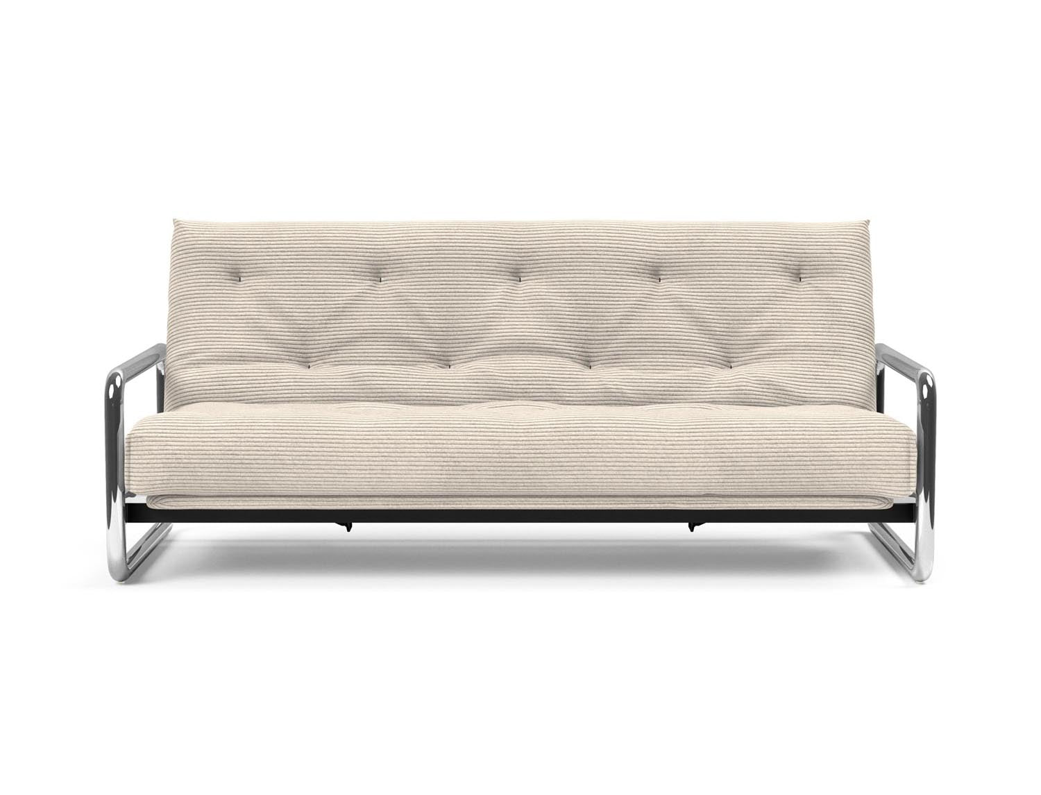 Stylisches Lomira Schlafsofa 140 Nordic mit elegantem Soft Spring Bezug, perfekt für entspannte Nächte und flexible Raumgestaltung.