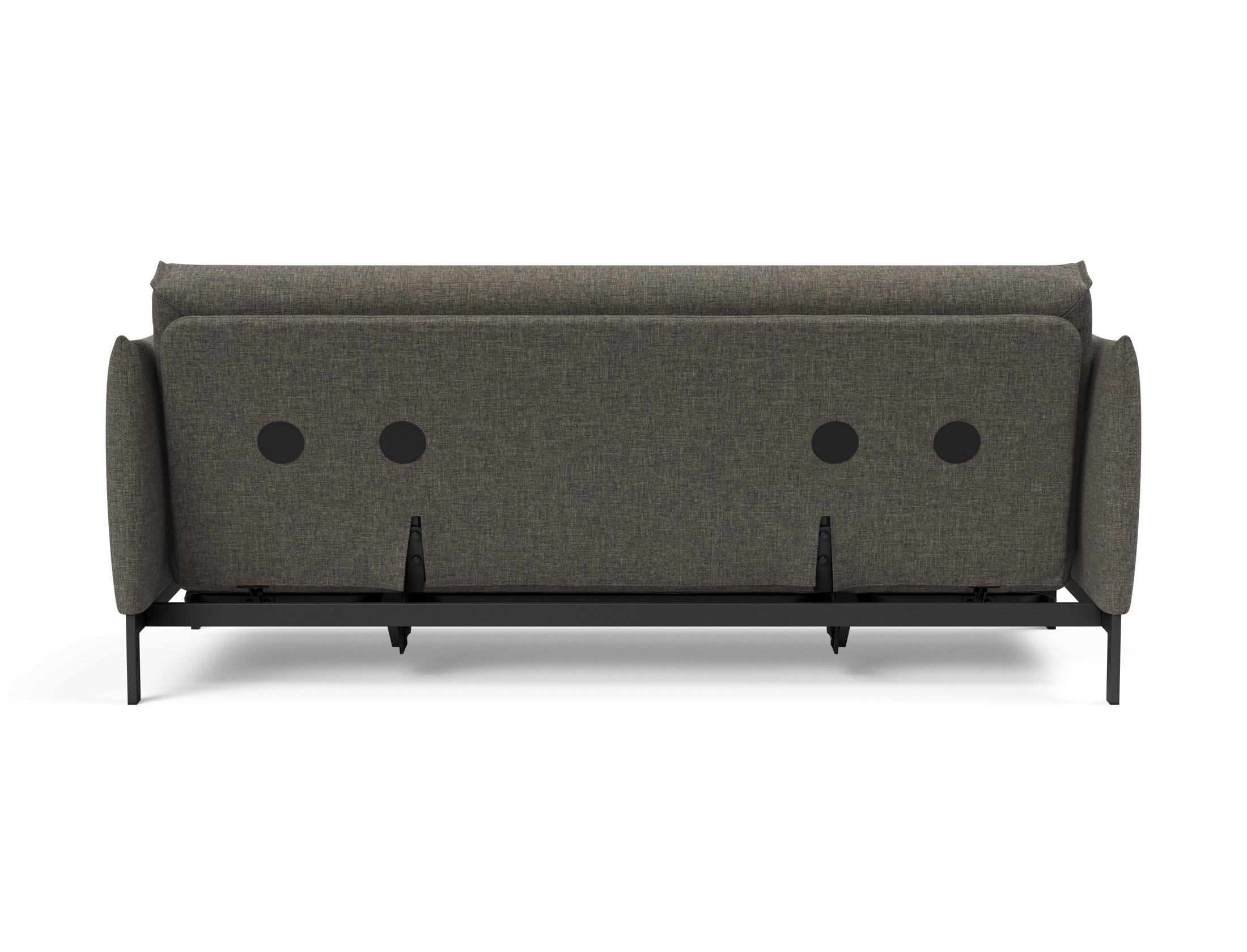 Erleben Sie das Junus 140 Bettsofa Nordic Cover von Innovation Living – ein elegantes Möbelstück, das Komfort, Vielseitigkeit und modernes Design perfekt kombiniert.
