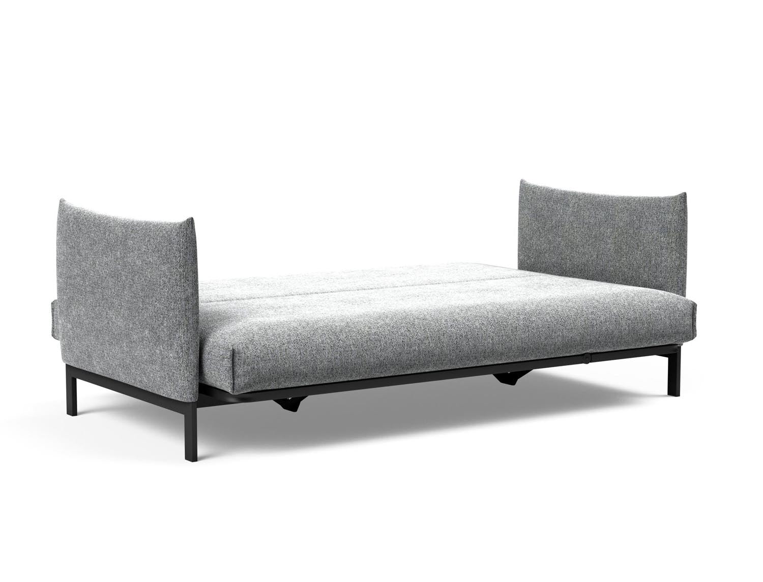 Erleben Sie das Junus 140 Bettsofa Nordic Cover von Innovation Living – eine elegante Lösung für Sitzen und Schlafen, ideal für kleine Räume.