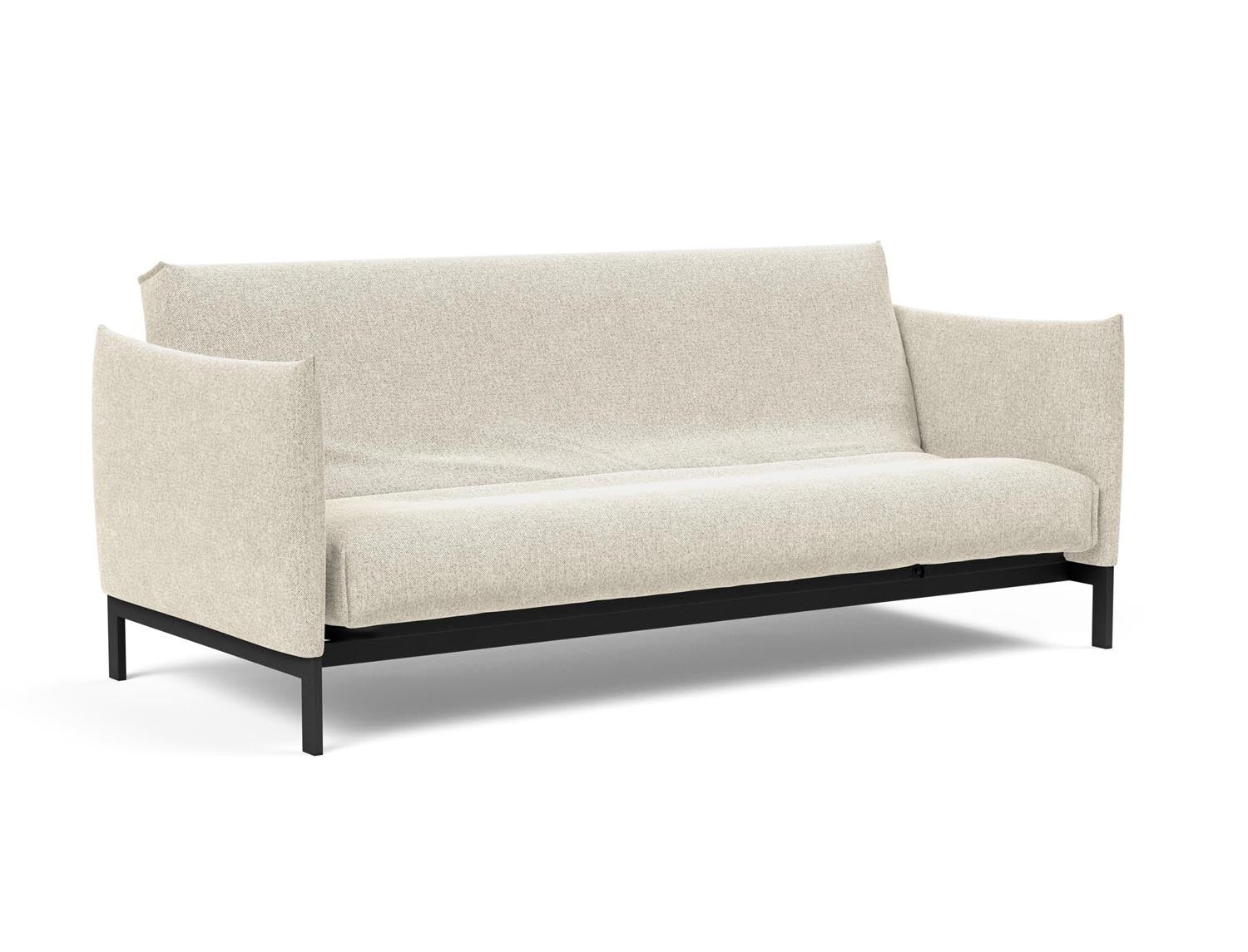 Erleben Sie das Junus 140 Bettsofa mit Nordic Cover von Innovation Living – eine perfekte Kombination aus modernem Stil und optimalem Komfort für Tag und Nacht.