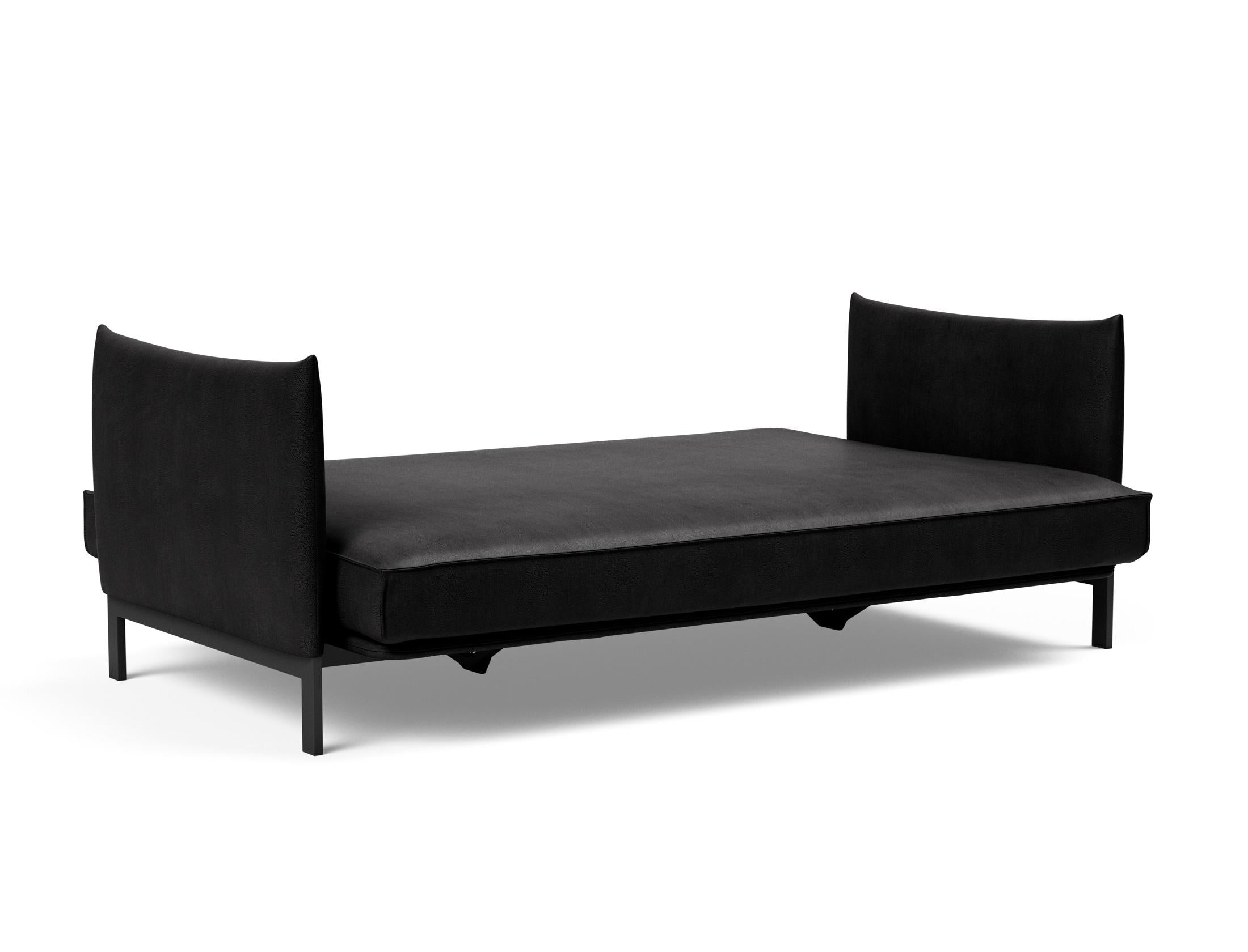 Erleben Sie das Junus 140 Bettsofa Sharp Plus Cover – modernes dänisches Design, abnehmbarer Bezug und luxuriöse Soft Spring Matratze für optimalen Komfort.