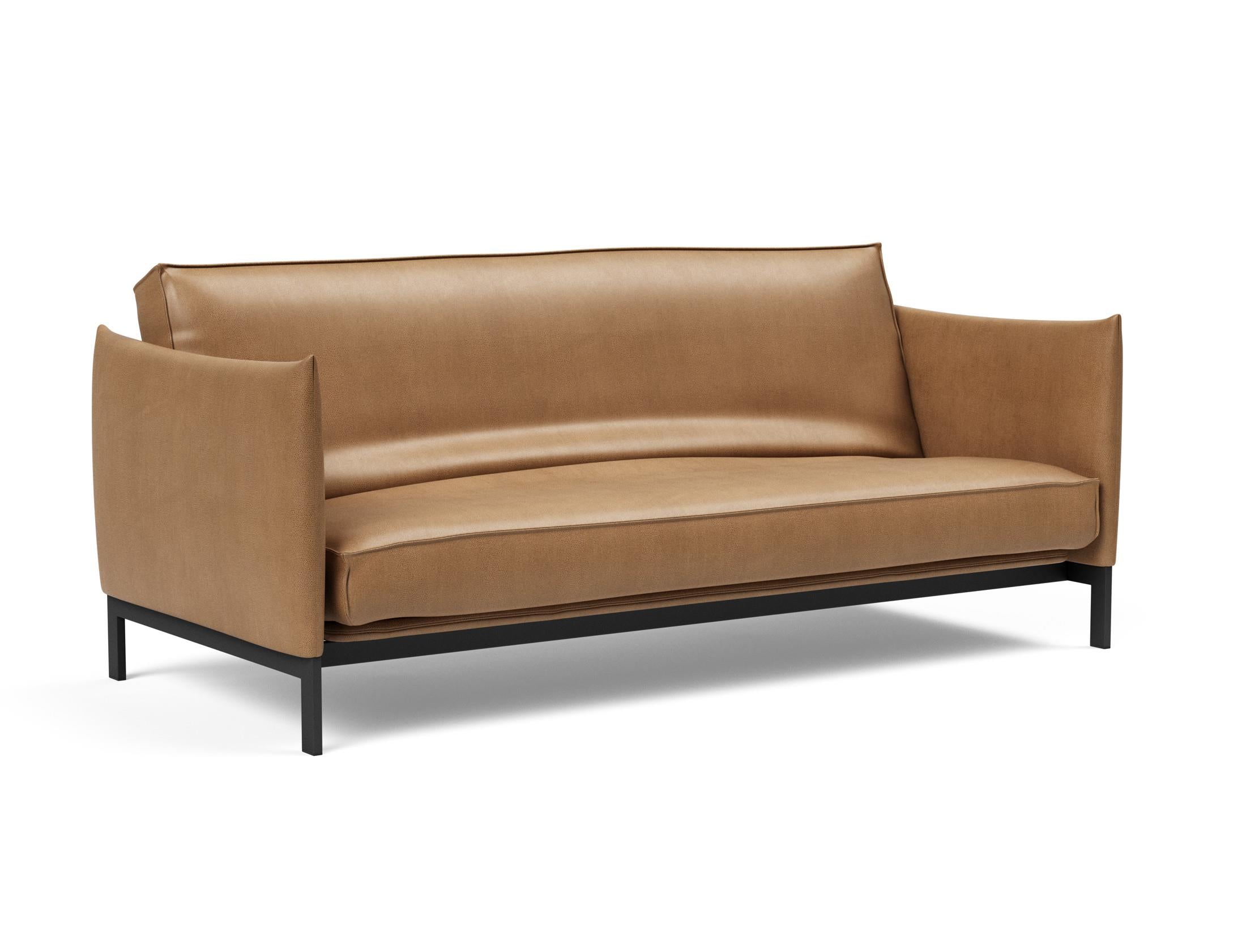 Erleben Sie das Junus 140 Bettsofa Sharp Plus Cover – modernes dänisches Design, abnehmbarer Bezug und luxuriöse Soft Spring Matratze für optimalen Komfort.