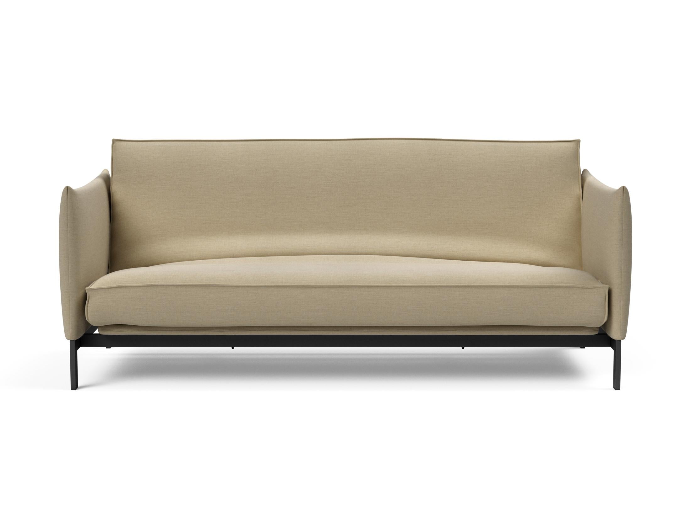 Erleben Sie das Junus 140 Bettsofa Sharp Plus Cover – modernes dänisches Design, abnehmbarer Bezug und luxuriöse Soft Spring Matratze für optimalen Komfort.