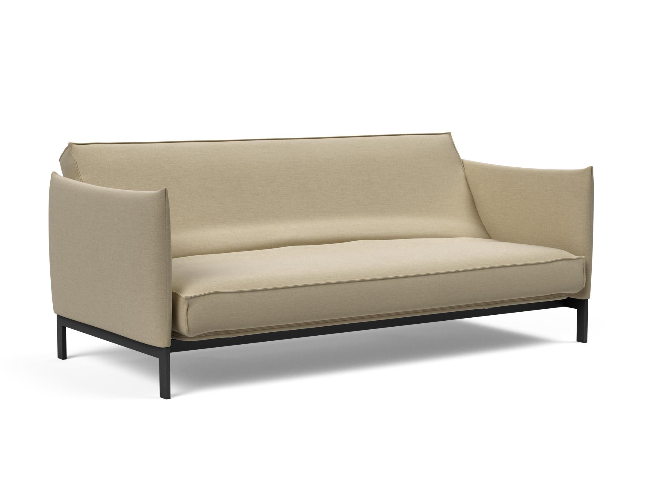 Entdecken Sie das Junus 140 Bettsofa Sharp Plus Cover – stilvolles, multifunktionales Möbelstück mit abnehmbarem Bezug und hochwertiger Soft Spring Matratze.