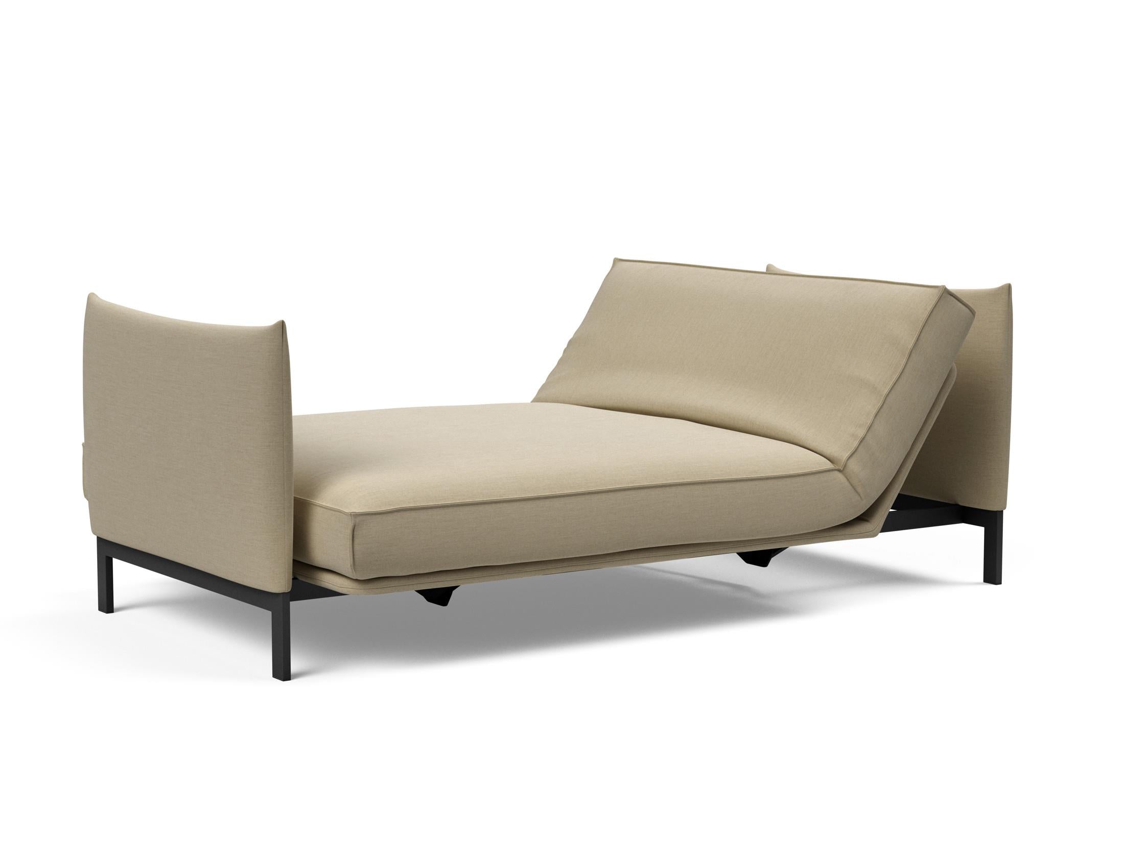 Erleben Sie das Junus 140 Bettsofa Sharp Plus Cover – ein elegantes, praktisches Sofa mit abnehmbarem Bezug und komfortabler Soft Spring Matratze für Ihr Zuhause.