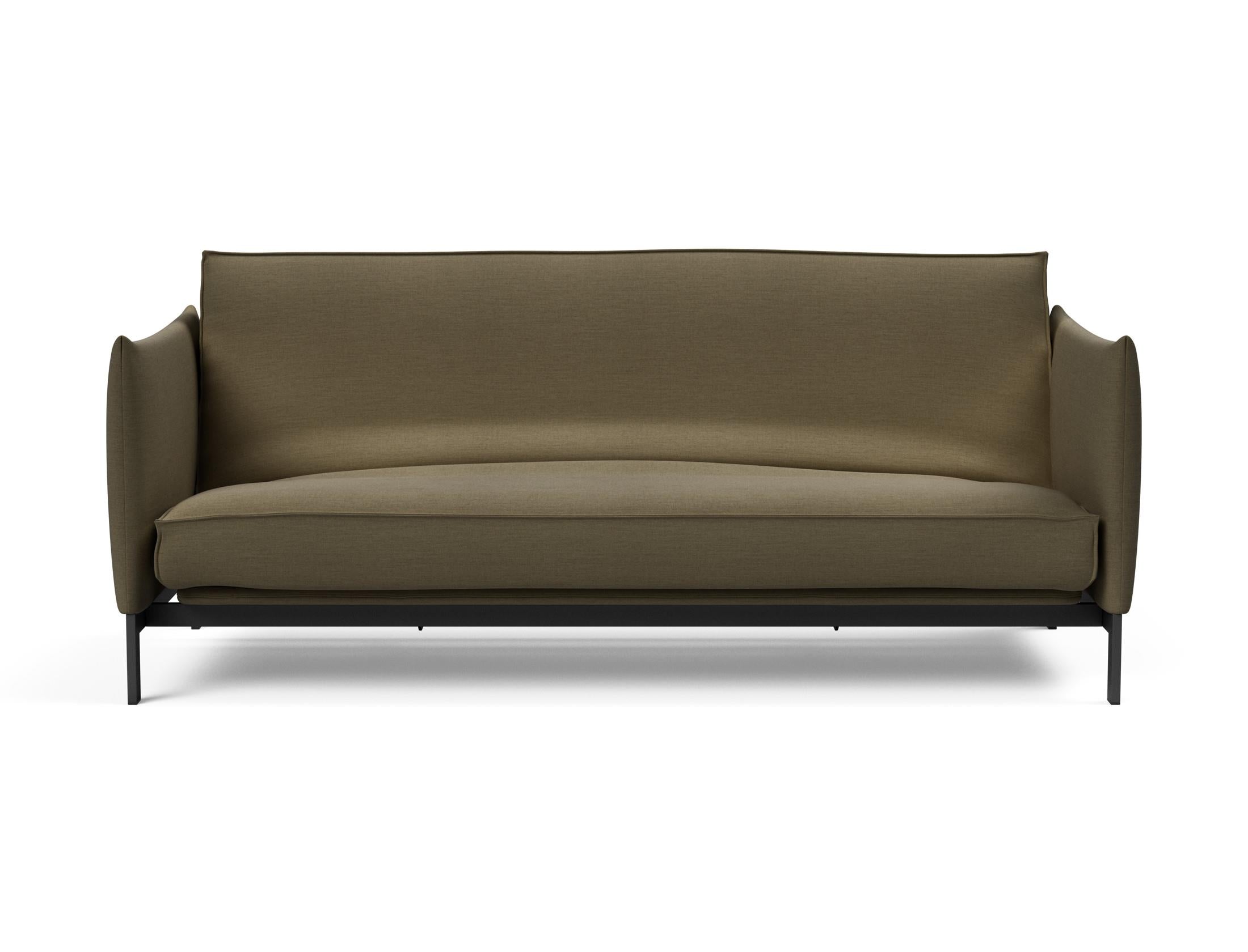 Modernes Junus 140 Bettsofa mit Sharp Plus Cover und Soft Spring Gestellbezug, ideal für stilvolle Wohnräume und flexible Nutzung.
