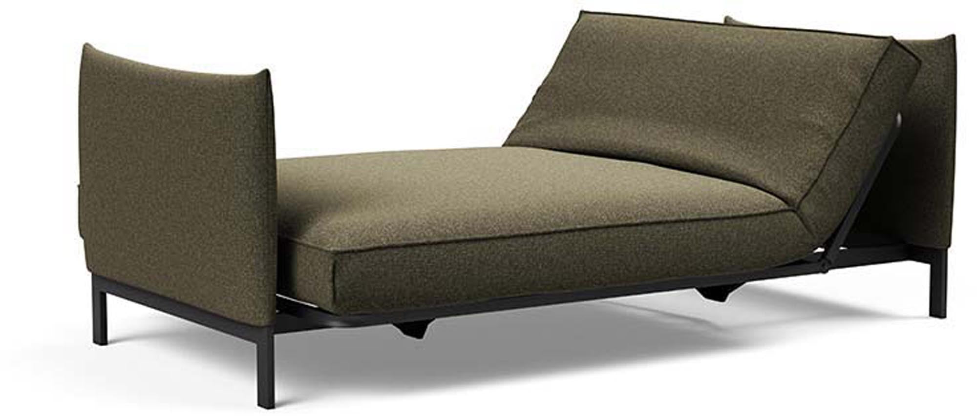 Erleben Sie das Junus 140 Bettsofa Sharp Plus Cover von Innovation Living – modernes Design, flexible Liegepositionen und hochwertige Materialien für optimalen Komfort.