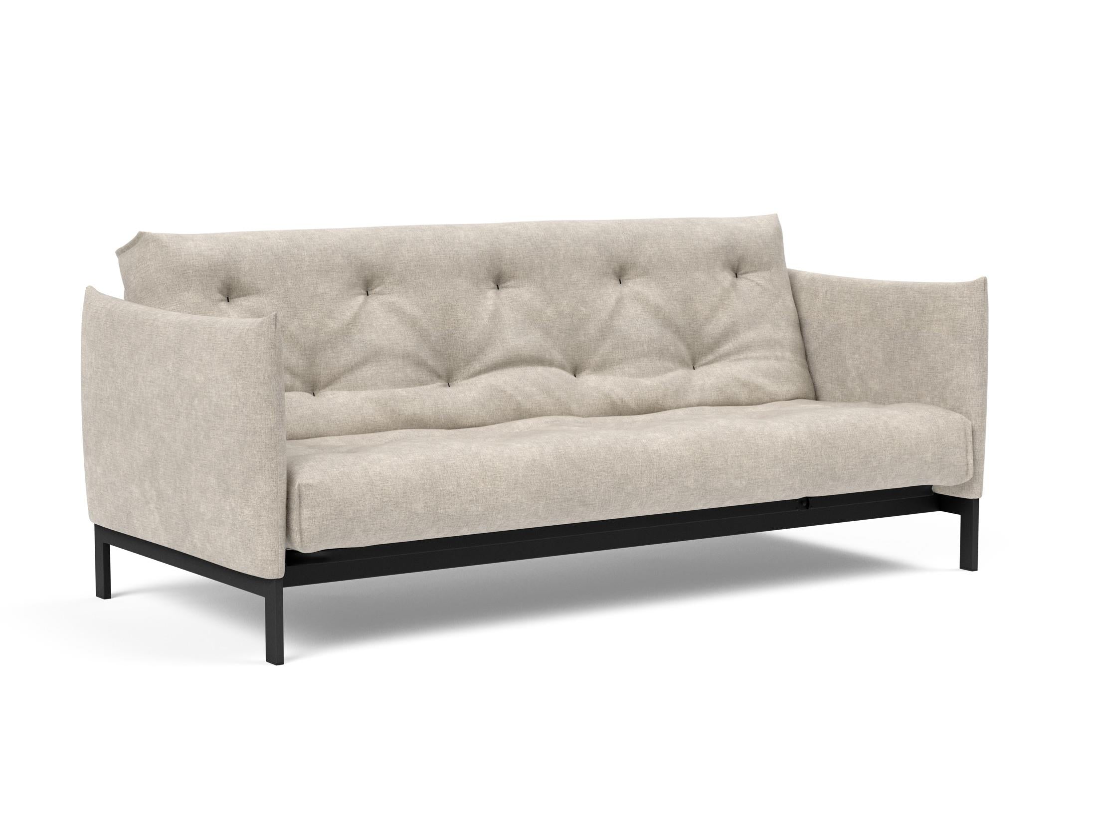 Erleben Sie das Junus 140 Bettsofa Nordic Soft Spring von Innovation Living – eine perfekte Kombination aus modernem Stil und hohem Schlafkomfort.