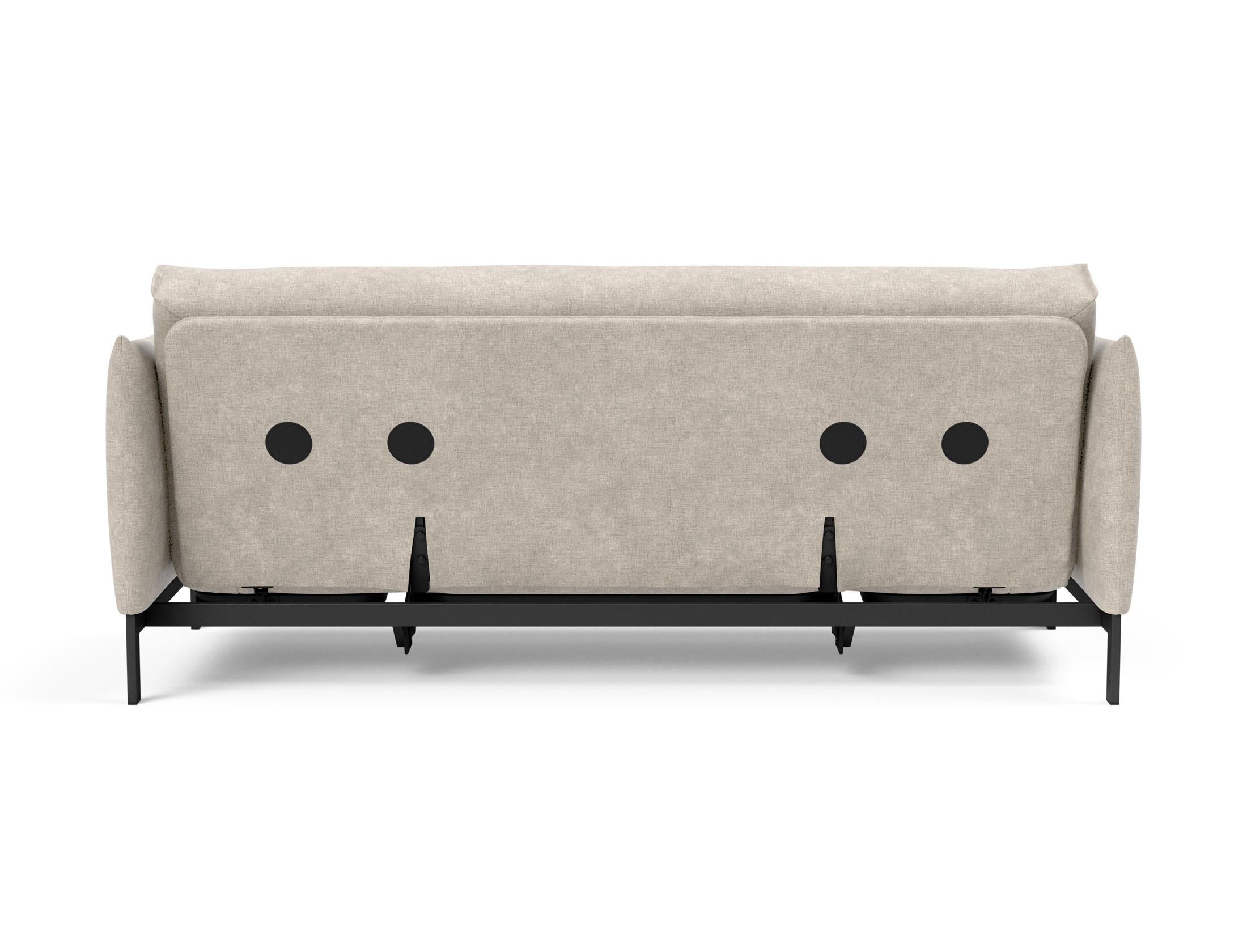 Erleben Sie das Junus 140 Bettsofa Nordic Soft Spring von Innovation Living – eine perfekte Kombination aus modernem Stil und hohem Schlafkomfort.