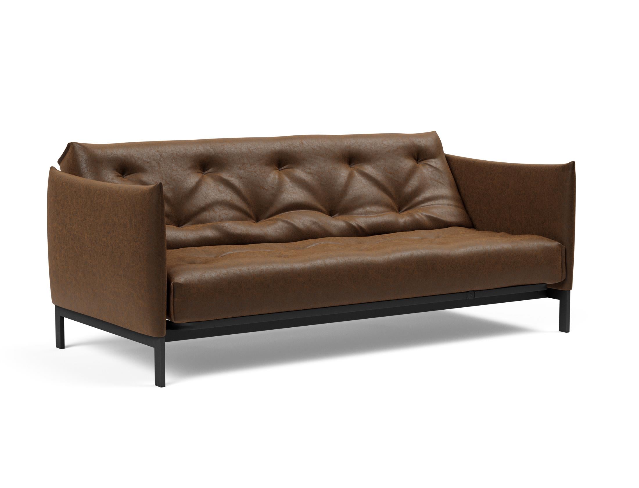 Entdecken Sie das Junus 140 Bettsofa Nordic von Innovation Living – ein elegantes, funktionales Sofa, das sich mühelos in ein bequemes Bett verwandelt.