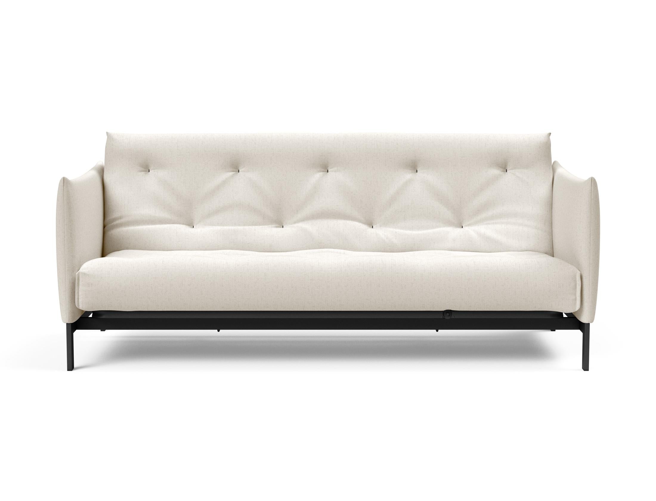 Modernes Junus 140 Bettsofa im Nordic-Design, perfekt für kompakte Wohnräume, vereint Komfort und Stil für entspannte Nächte.