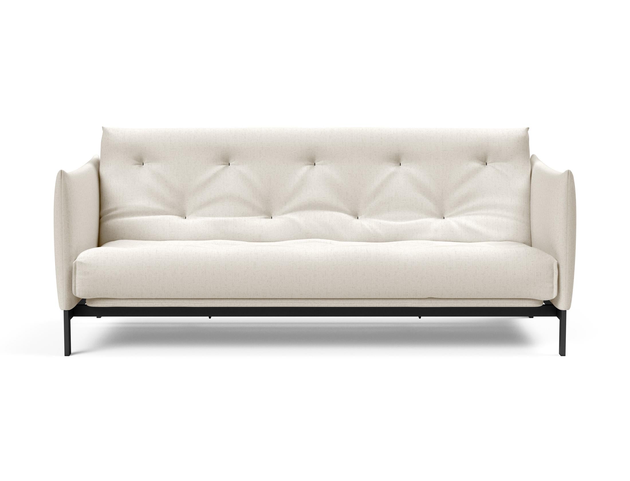 Elegantes Junus 140 Bettsofa im skandinavischen Design, ausgestattet mit einem komfortablen Soft Spring Bezug für entspannte Stunden.
