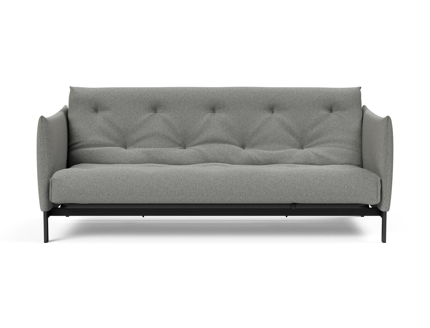 Elegantes Junus 140 Bettsofa im skandinavischen Stil, ideal für kleine Räume, bietet eine harmonische Kombination aus Funktionalität und ästhetischem Design.
