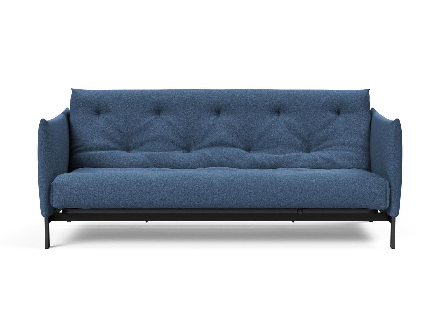 Modernes Junus 140 Bettsofa im Nordic-Design, perfekt für kompakte Wohnräume, vereint Funktionalität und eleganten Komfort.