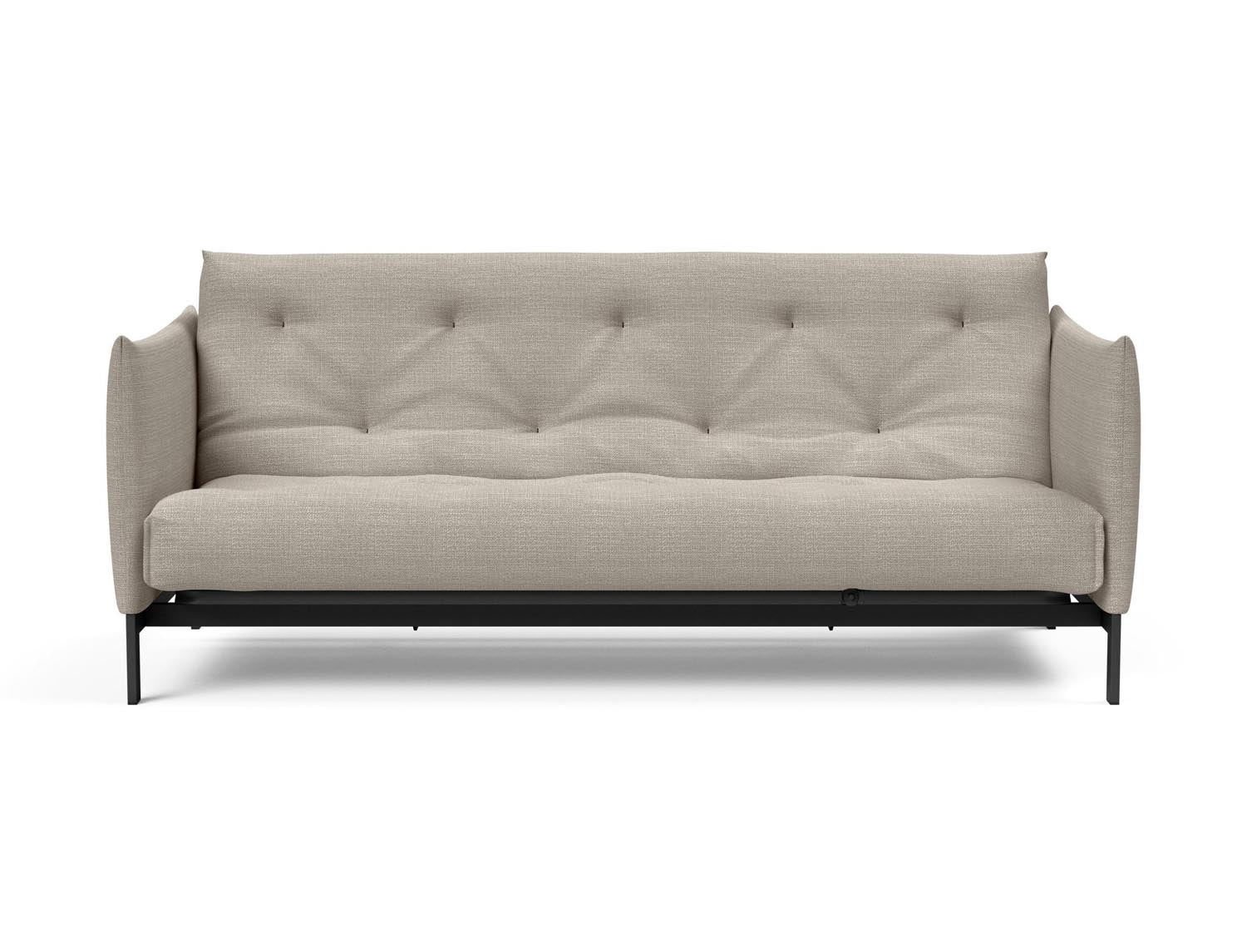 Modernes Junus 140 Bettsofa im Nordic Design, perfekt für kompakte Wohnräume, vereint Funktionalität und eleganten Komfort.