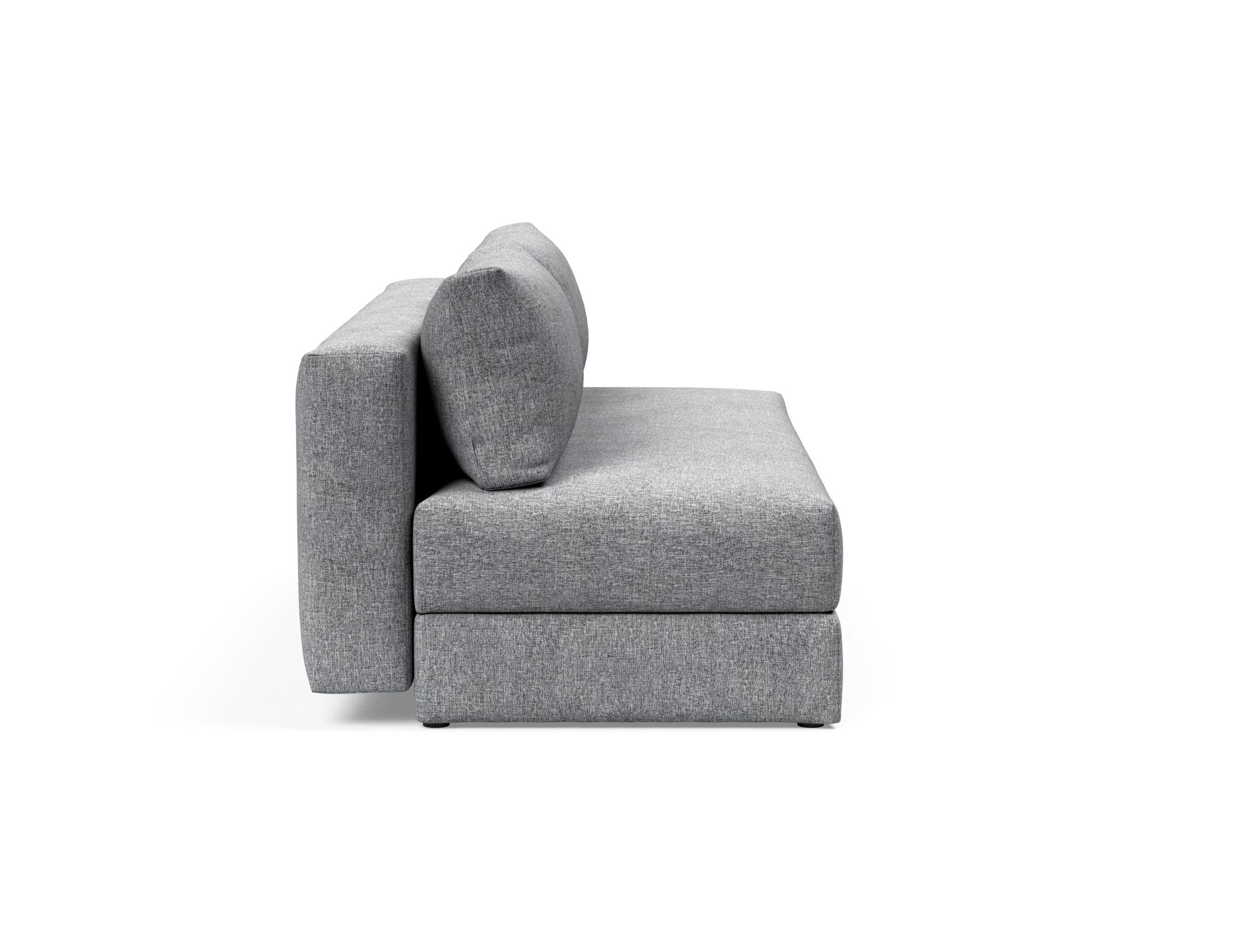 Osvald Sofabett 150: Elegantes Schlafsofa mit praktischem Stauraum. Ideal für kompakte Wohnräume, verwandelt sich schnell in ein gemütliches Bett.