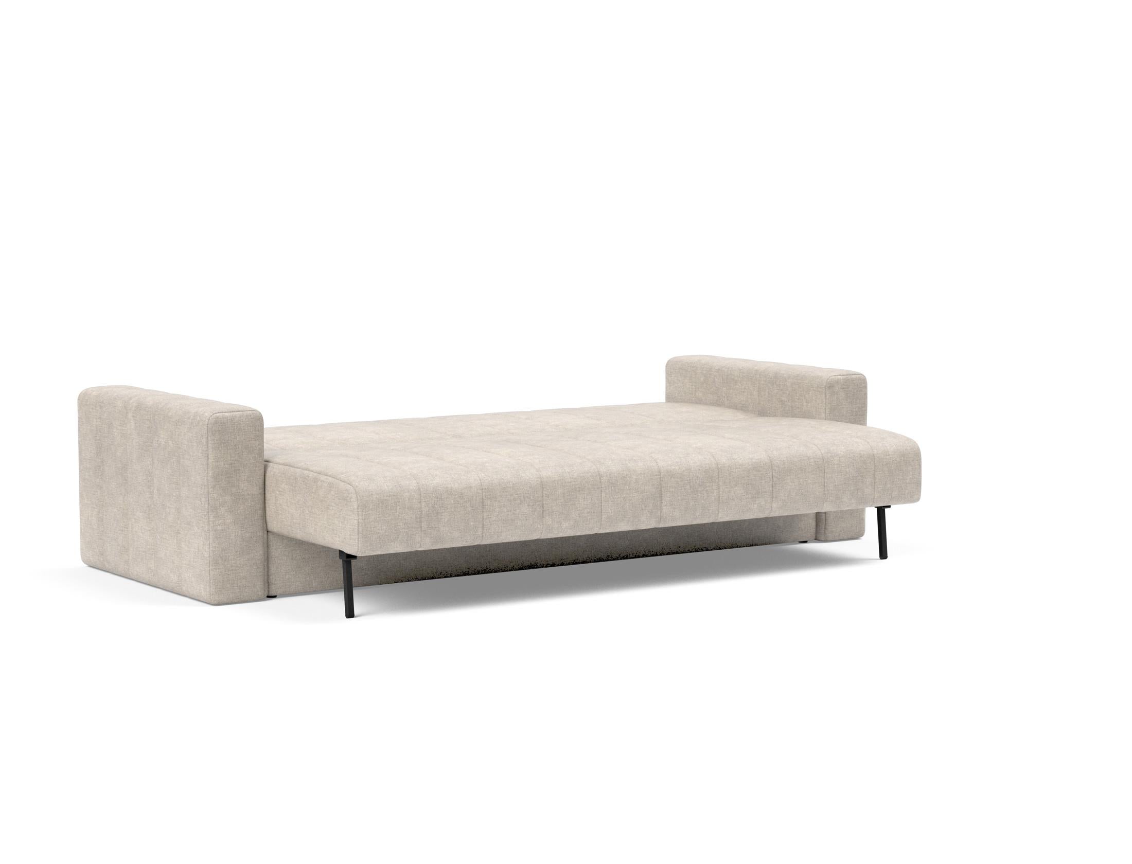 Das Akello Schlafsofa mit Armlehnen bietet elegantes Design und multifunktionale Nutzung. Ideal für stilvolle Wohnräume und Übernachtungsgäste.