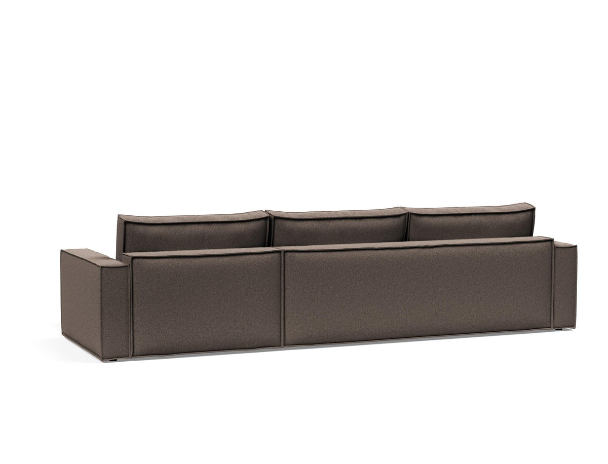 Newilla Bettsofa mit Lounger in 530 Bouclé Taupe präsentiert im Onlineshop von KAQTU Design AG. Bettsofa rechts ist von Innovation Living