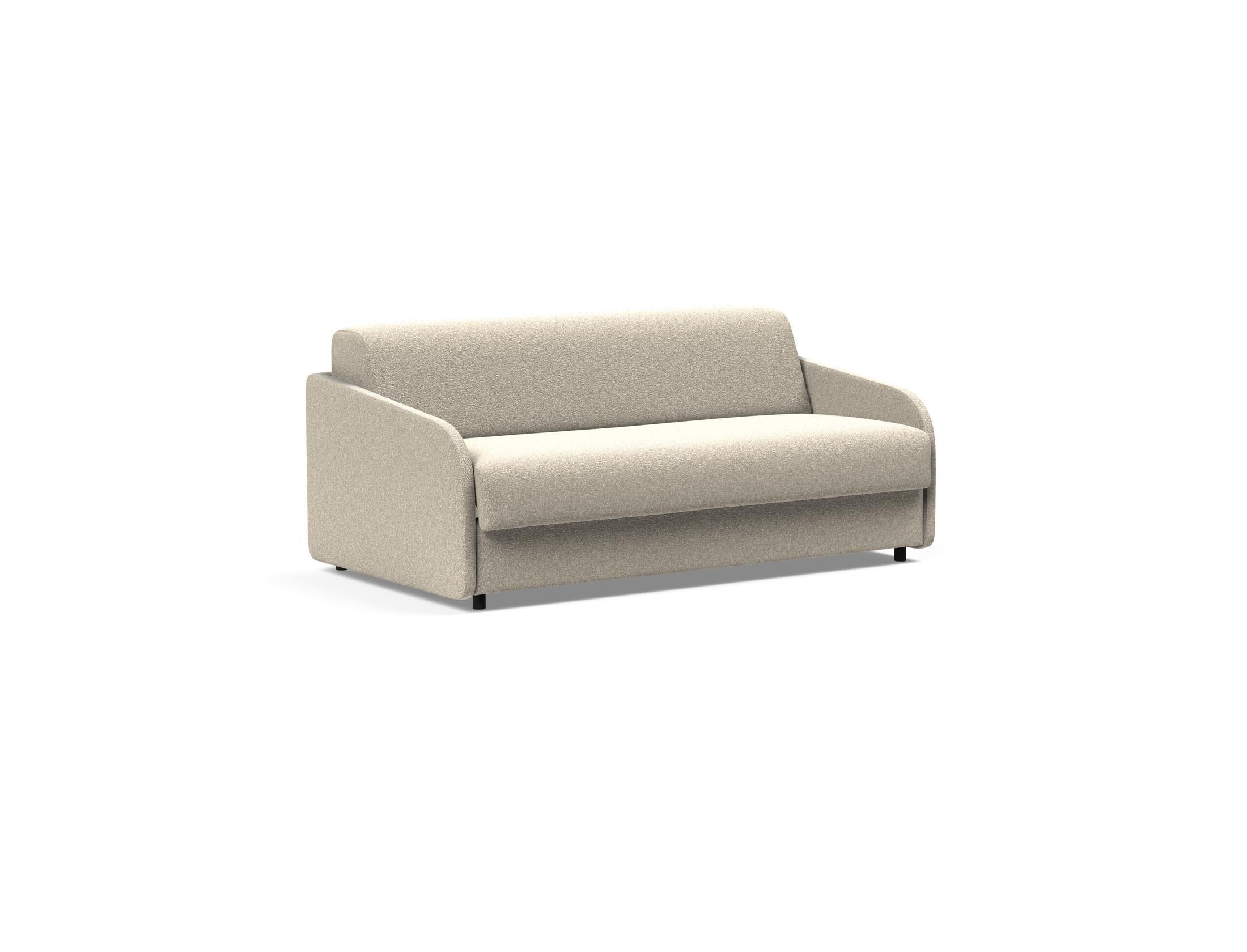 Entdecke das Eivor Klappsofa 140 von Innovation Living: stilvolles Design, hervorragender Schlafkomfort und pflegeleichter Bezug für kleine Räume.