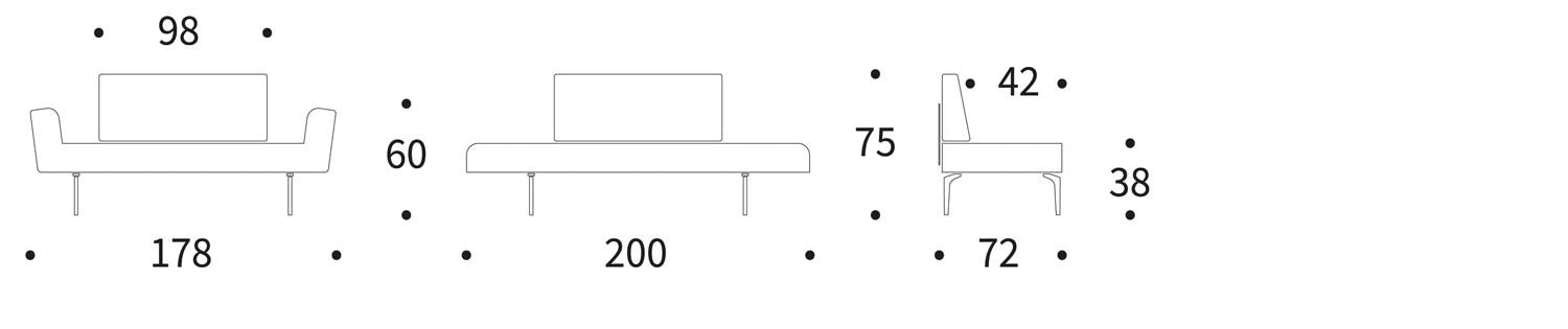 Entdecken Sie das Zeal Klappsofa 70 Straw von Innovation Living – ein elegantes, platzsparendes Möbelstück, das Komfort und Design vereint.