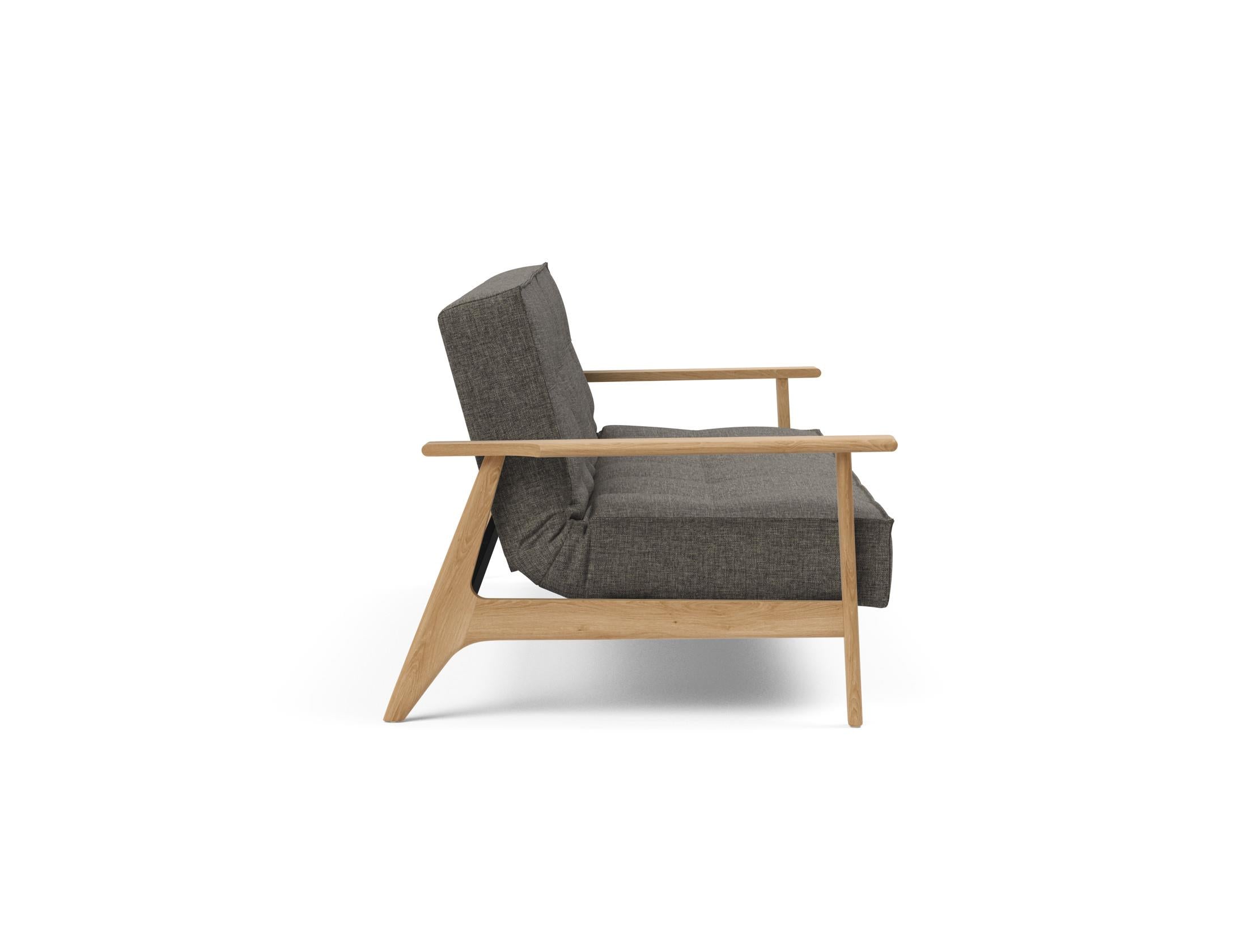 Erleben Sie das stilvolle Splitback Sofabett 115 Frej von Innovation Living – ideal für platzsparende Lösungen und zeitgemäße Einrichtung.